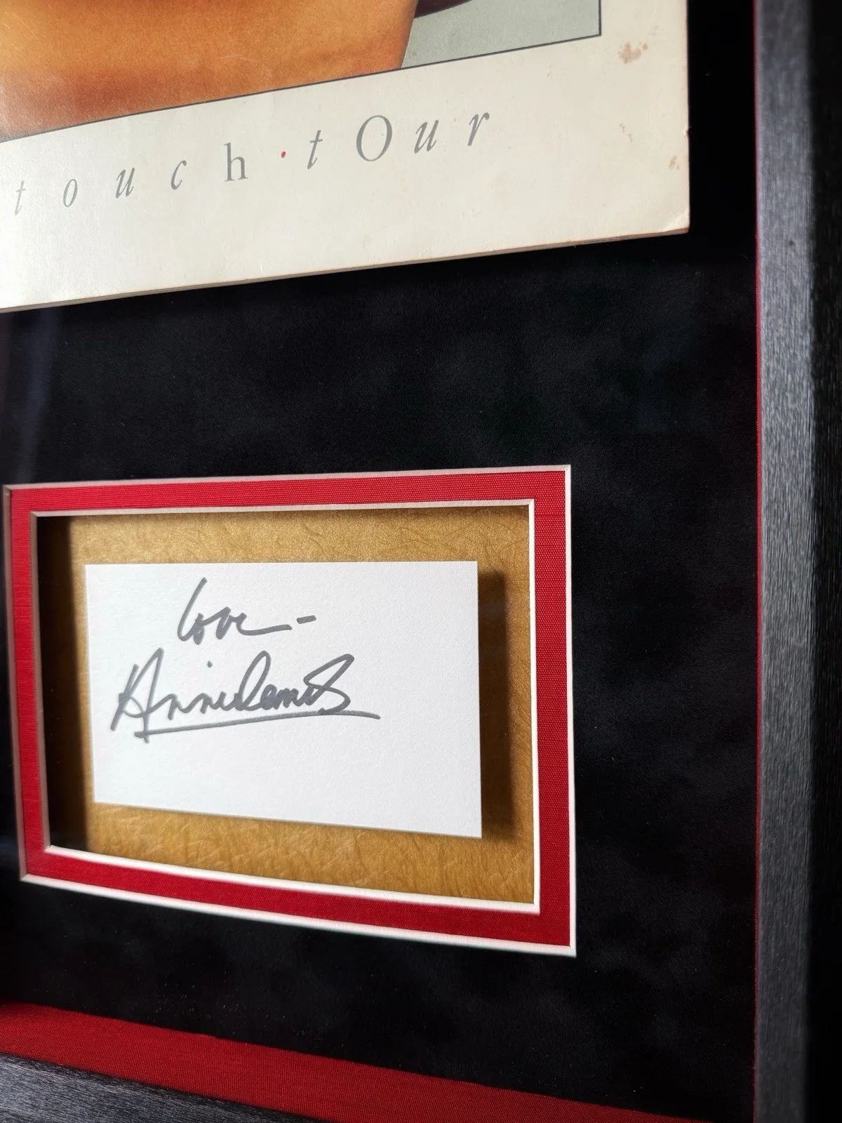 Annie Lennox Signed Index Card & Program From The Eurythmics Touch Tour, image 2