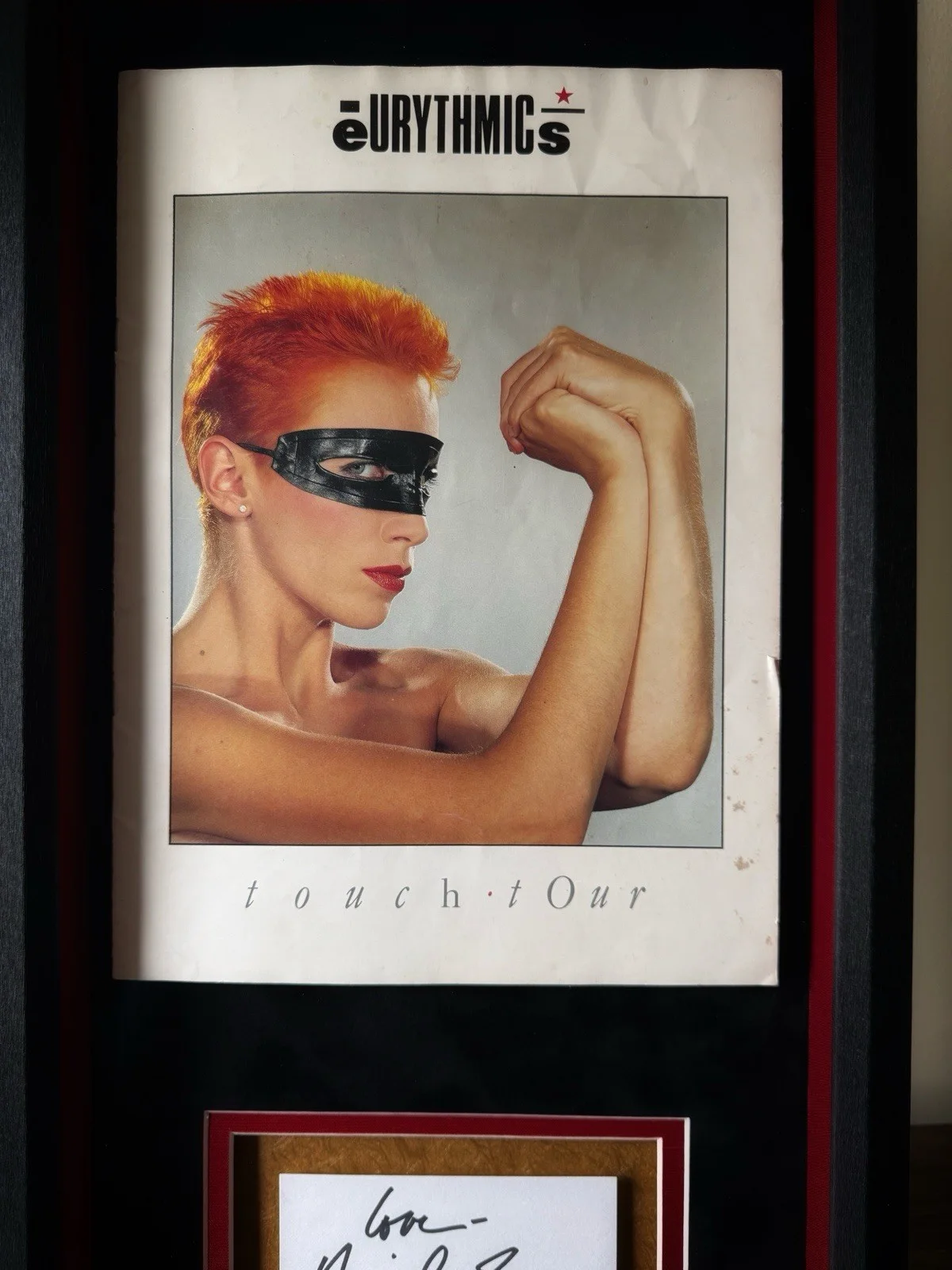 Annie Lennox Signed Index Card & Program From The Eurythmics Touch Tour, image 3