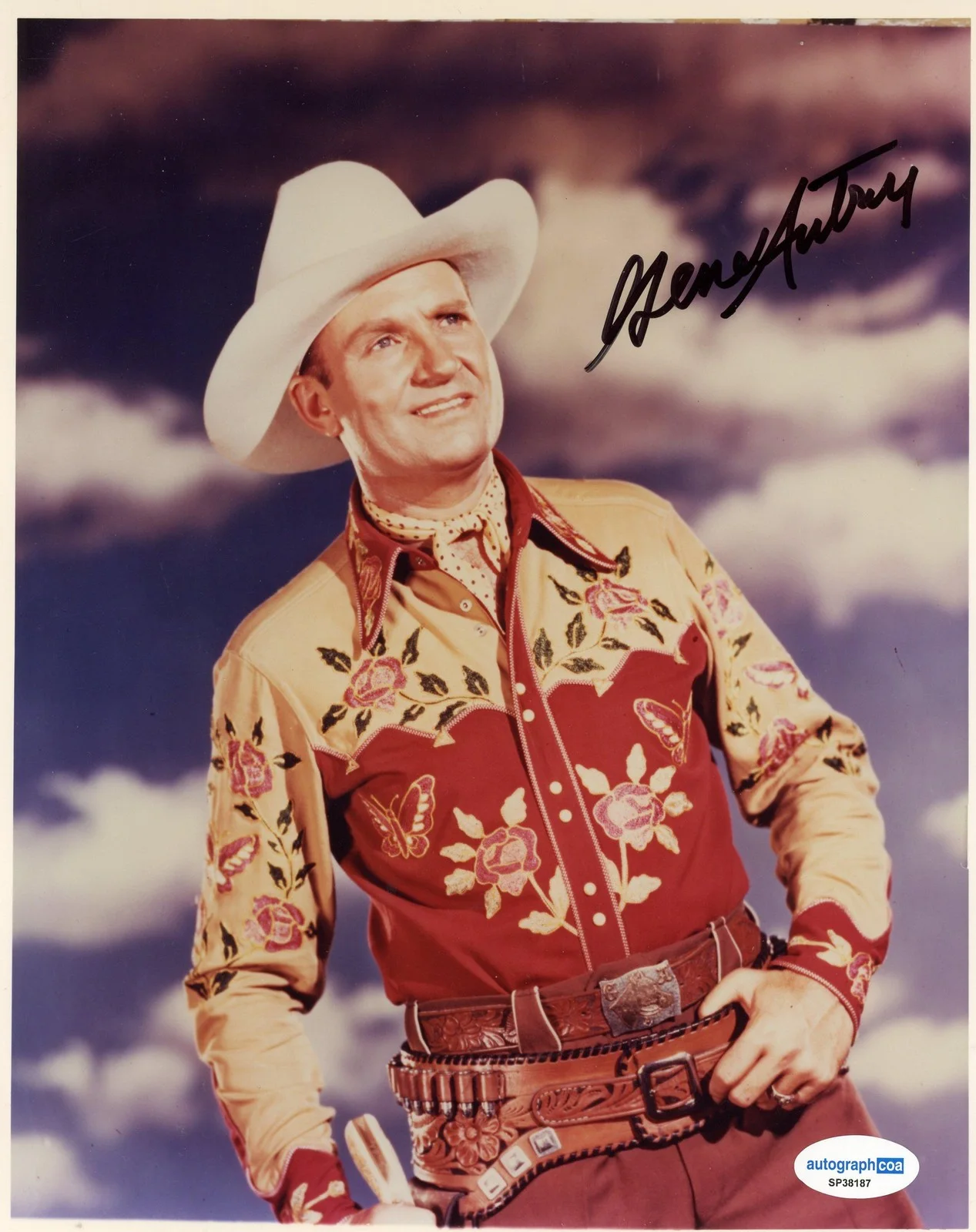 Gene Autry — Gene Autry "Singing Cowboy" AUTOGRAPH Signed Western 8x10 Photo B ACOA, изображение 2
