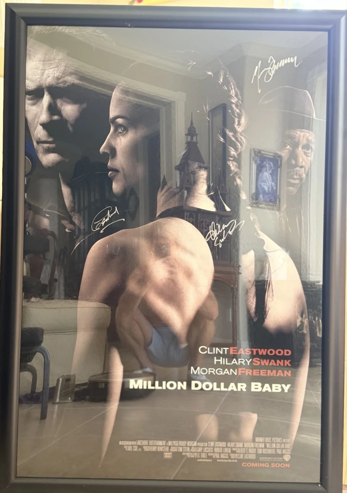 Clint Eastwood, Morgan Freeman Hillary Swank — CLINT EASTWOOD AND HILARY SWANK Morgan Freeman 3 X Signed MILLION DOLLAR BABY, изображение 4