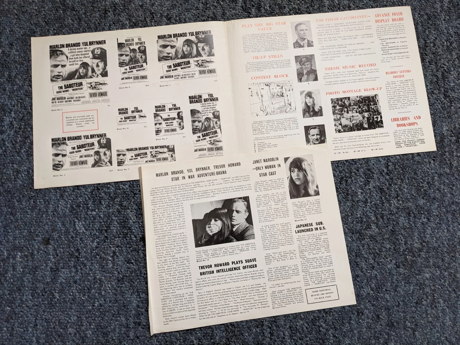 MARLON BRANDO 4 X Publicity Booklets., image 3