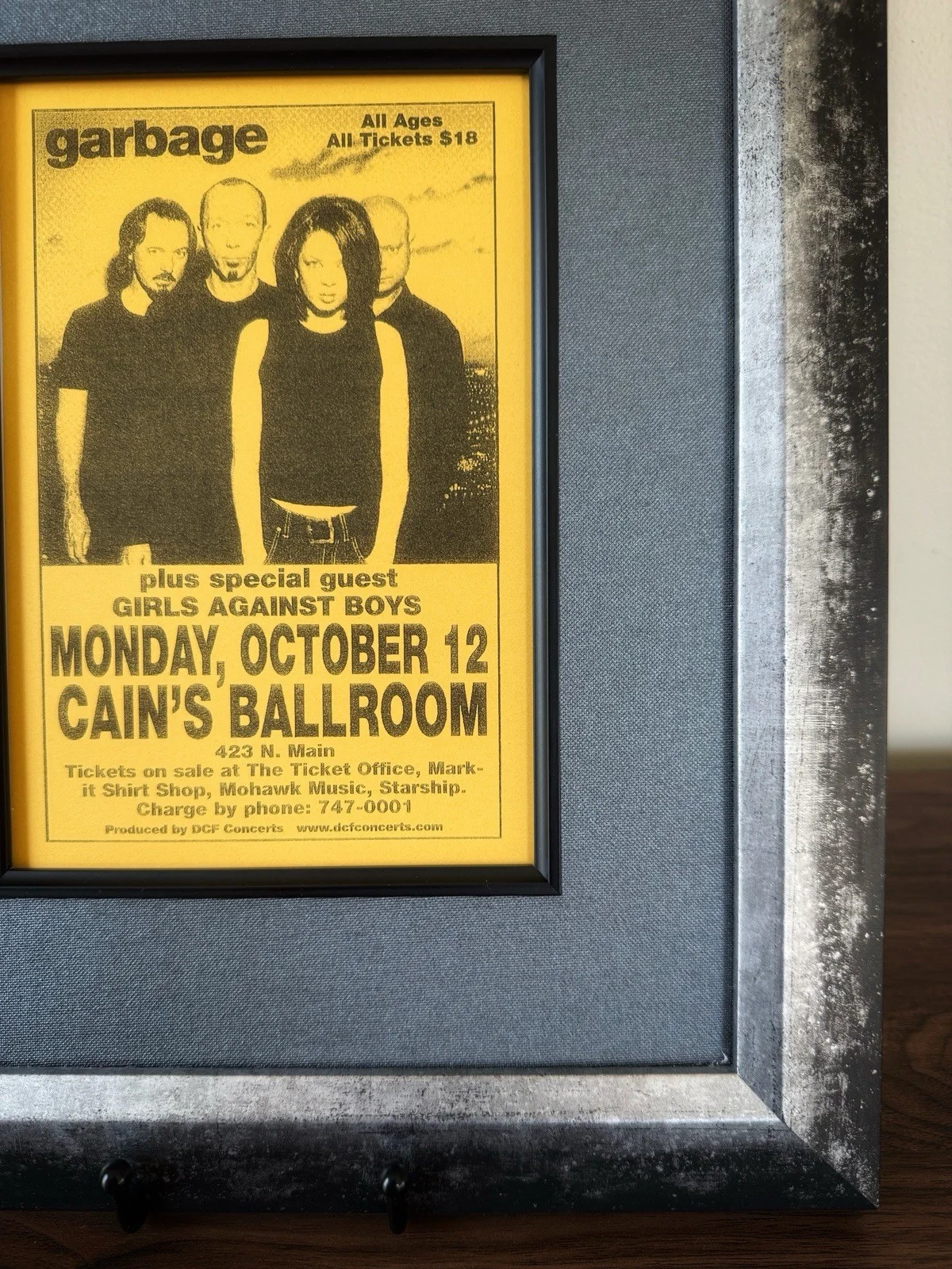 Shirley Manson Signed Garbage CD Insert & Concert Flyer Professional Framed, image 2