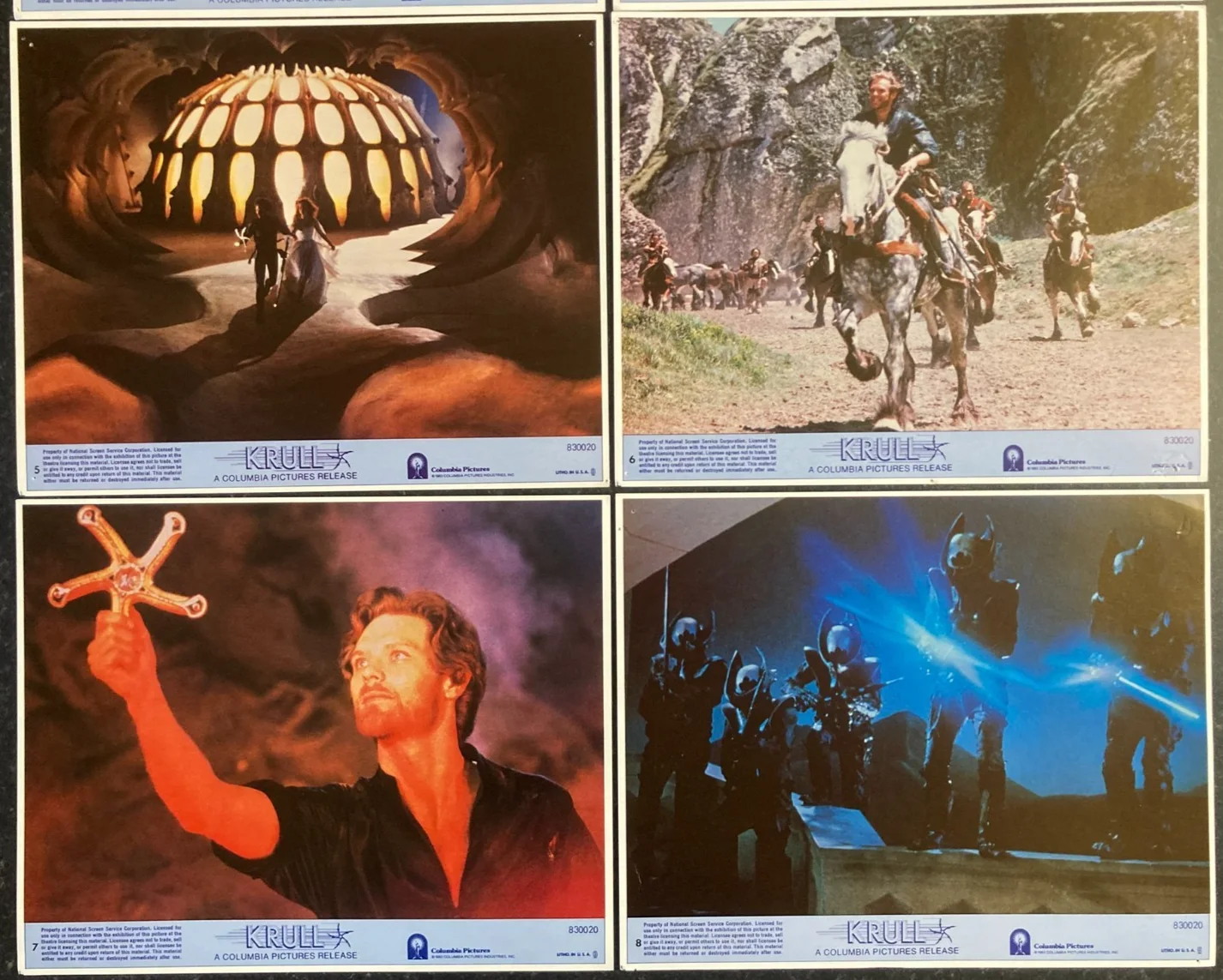 KRULL 1983 Original Movie US Lobby Card Set 10x8 Sci-Fi Fantasy 80s Classic Rare, изображение 3