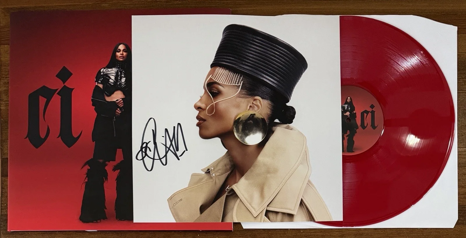 SIGNED Ciara Album Art Photo Card Autograph & Cici RED Vinyl LP PSA DNA COA, изображение 5