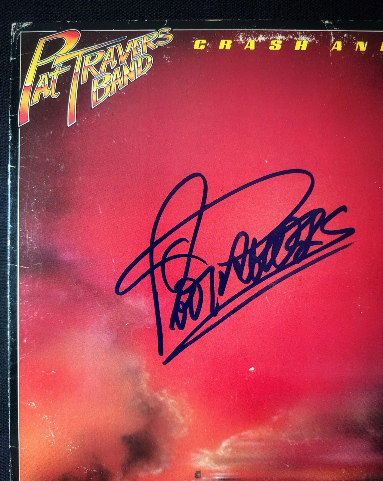 Pat Travers Signed Crash And Burn Album & Ticket Stub Professionally Framed, изображение 5