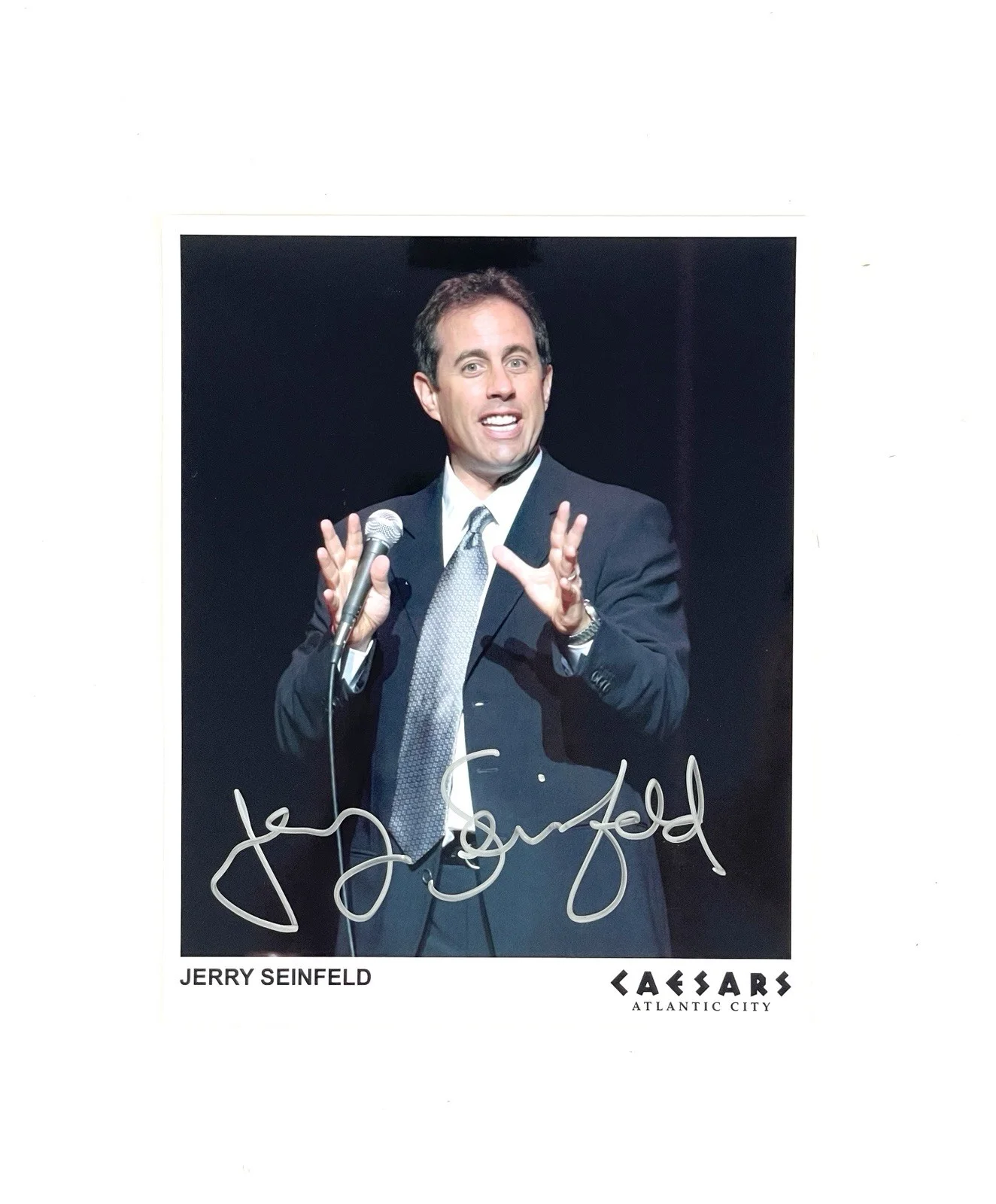 Jerry Seinfeld — Jerry Seinfeld Autographed Signed Caesars Atlantic City Promo 8x10 Photo COA, изображение 2