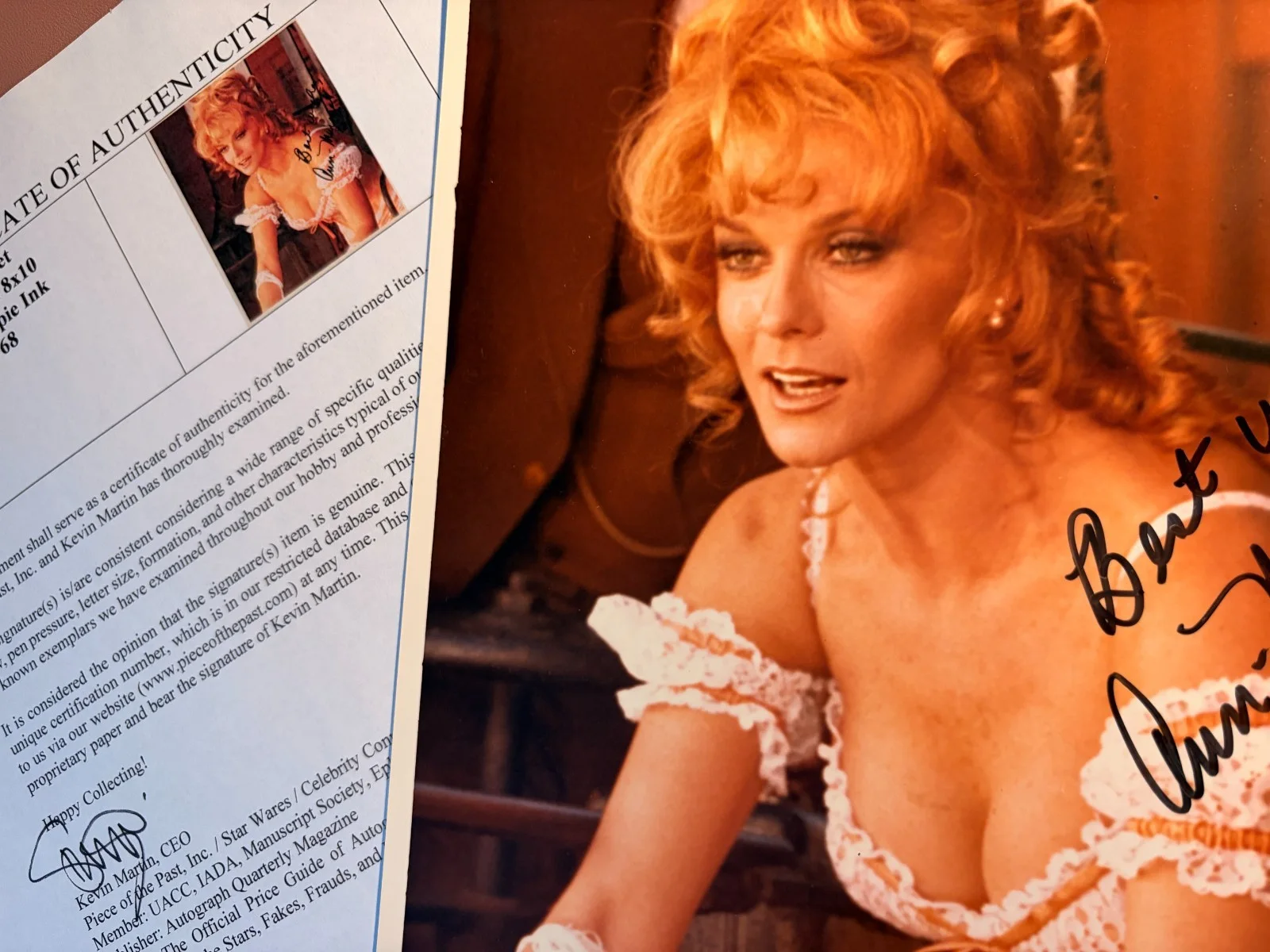 ANN-MARGARET — ANN MARGARET Signed•Beautiful 8x10 Color Photograph w/ Piece of the Past COA, изображение 3