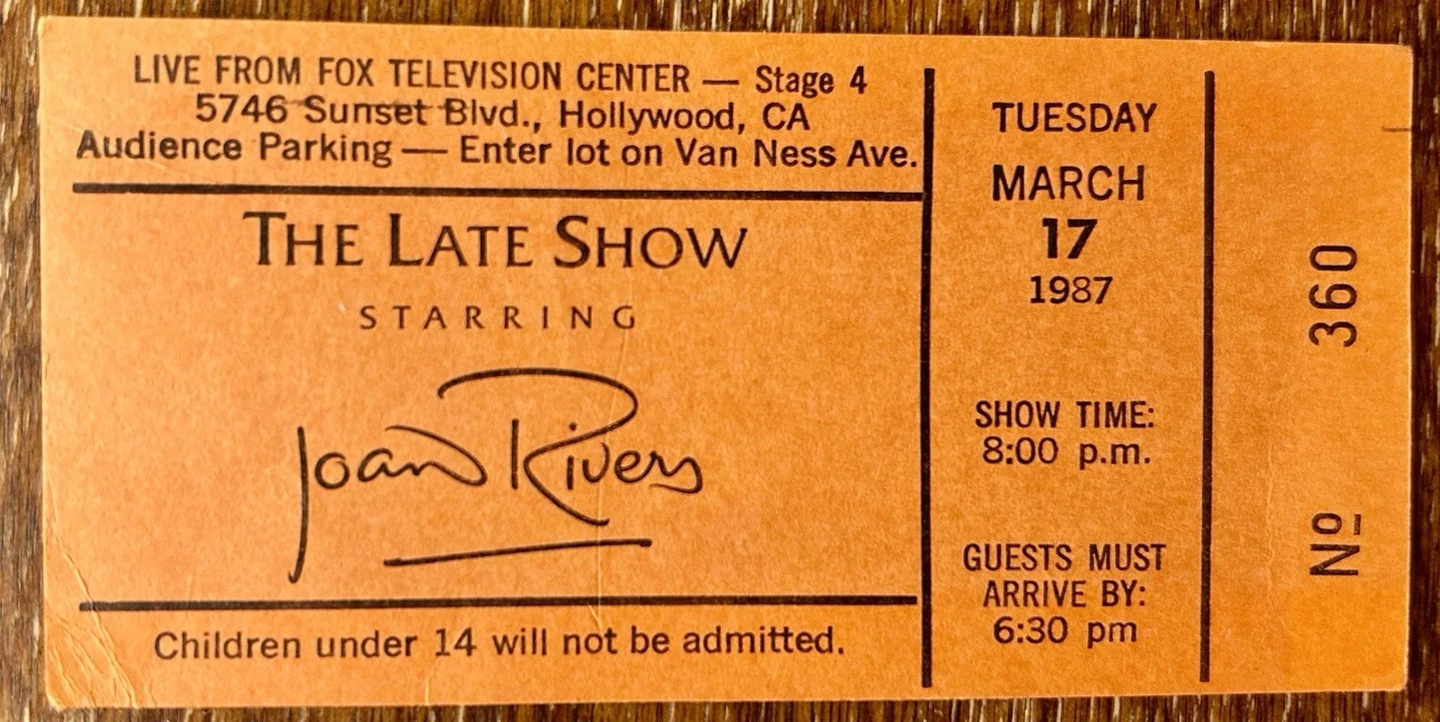Joan Rivers — Joan Rivers Signed 8x10 Photo + Backstage Pass & Comedy Show Tickets Rare VIP, image 4