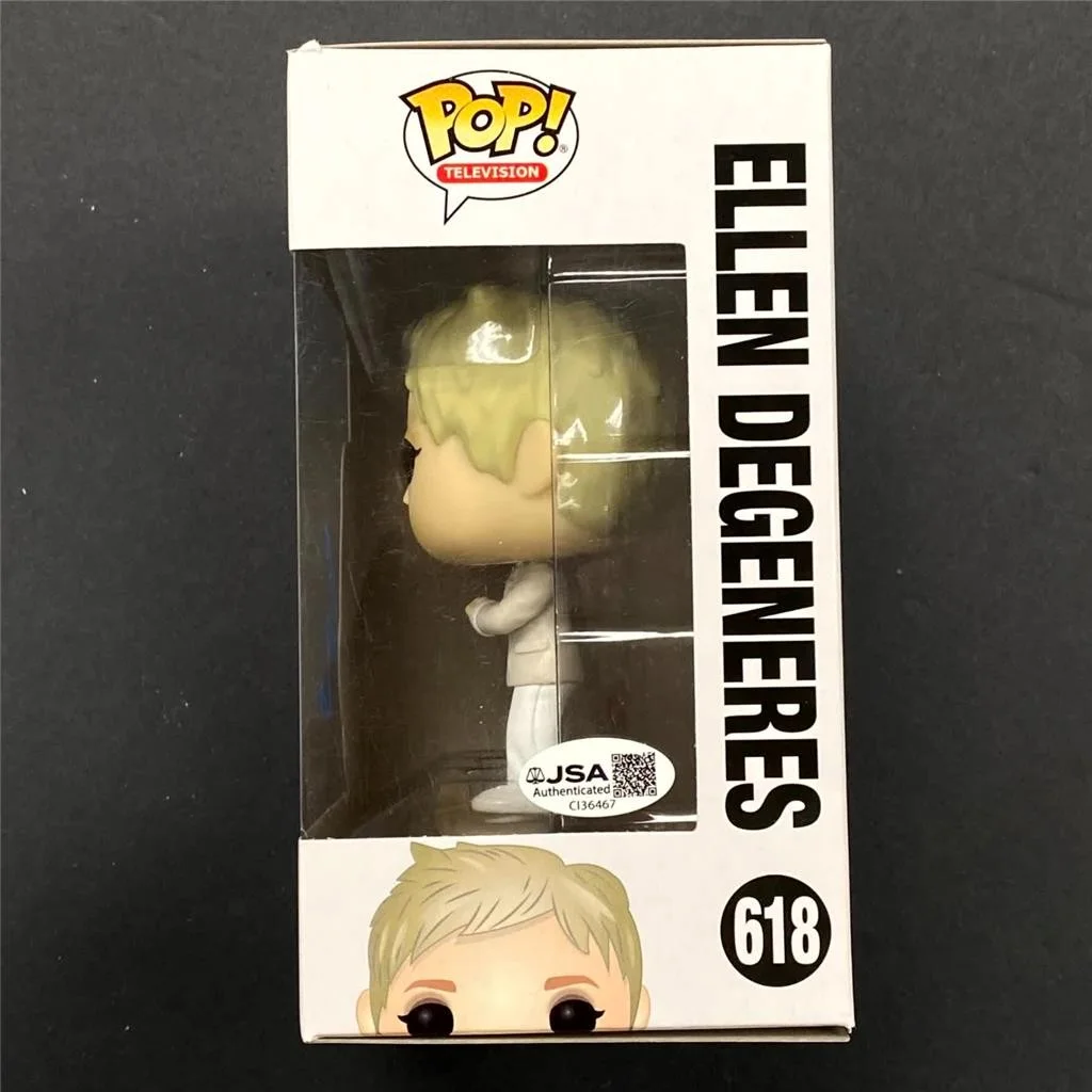Ellen DeGeneres signed Funko Pop! Figure 618 autograph (B) ~ JSA, image 2