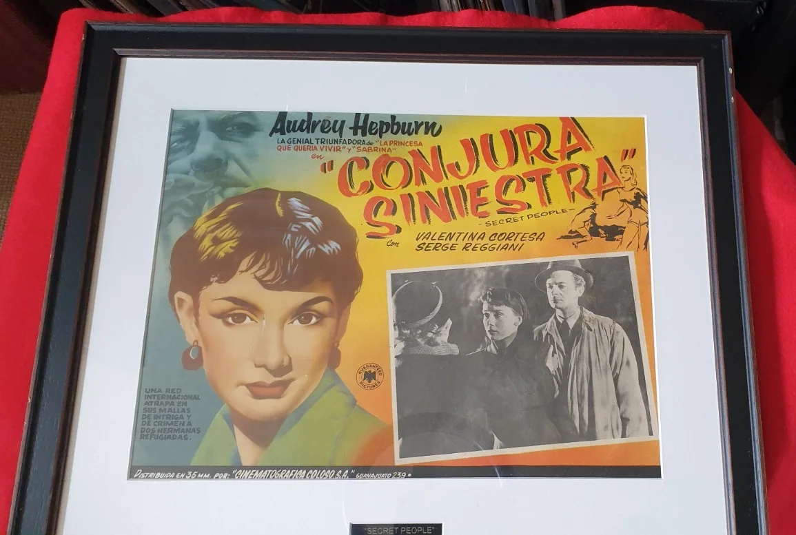 SECRET PEOPLE (1952) Original Spanish Poster – Audrey Hepburn – Framed & Glazed, изображение 5
