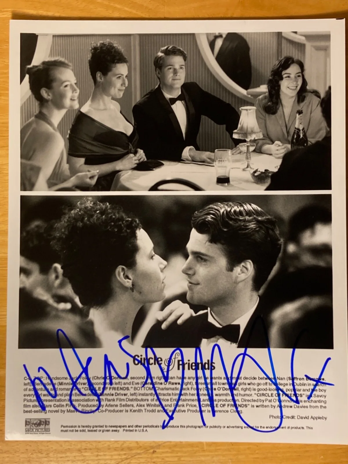 Hand SIGNED Minnie Driver 8x10 Press Photo (1995) Circle of Friends, изображение 2
