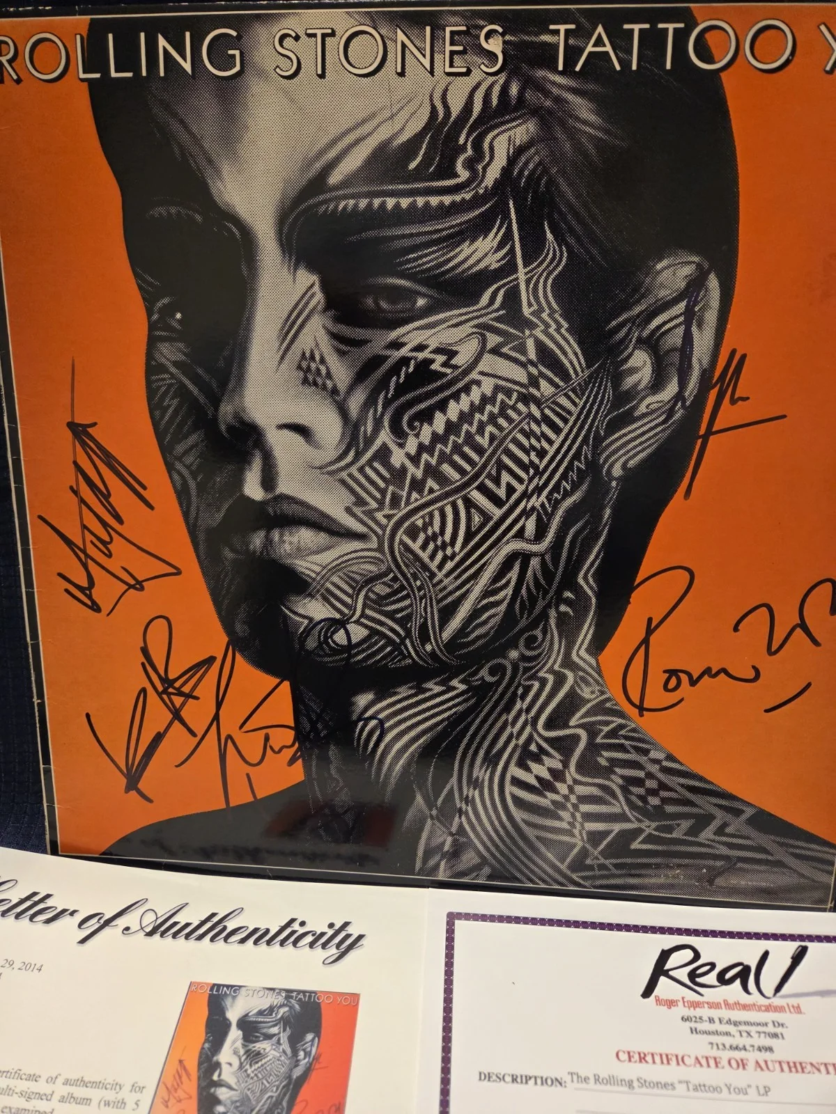 Autographed Rolling Stones Album/Tattoo You(all 5)- PSA & Epperson Certs, изображение 4