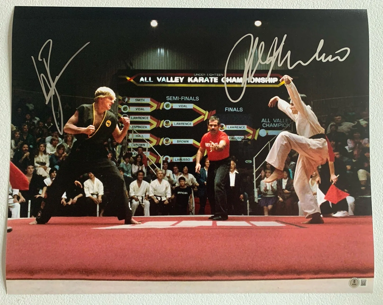 Ralph Macchio & William Zabka — Ralph Macchio William Zabka Signed Autographed Karate Kid 16x20 Photo Beckett