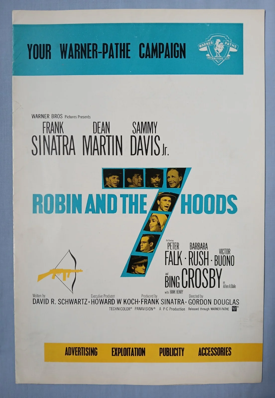 ROBIN AND THE 7 HOODS (1964) original UK Campaign Press Book - Sinatra, Rat Pack, image 2