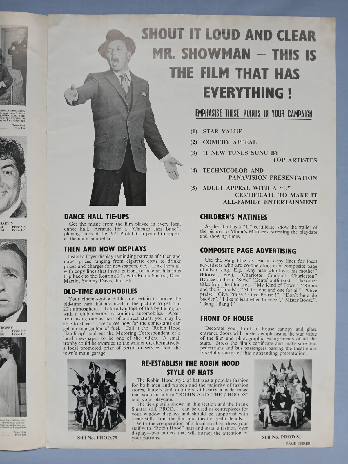 ROBIN AND THE 7 HOODS (1964) original UK Campaign Press Book - Sinatra, Rat Pack, image 5