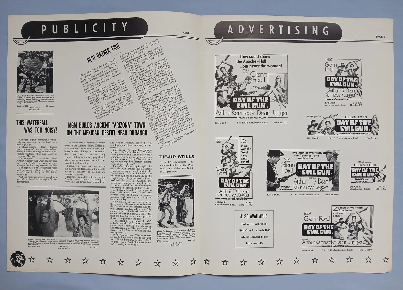 DAY OF THE EVIL GUN (1968) rare original UK Exhibitors Campaign Press Book, изображение 2