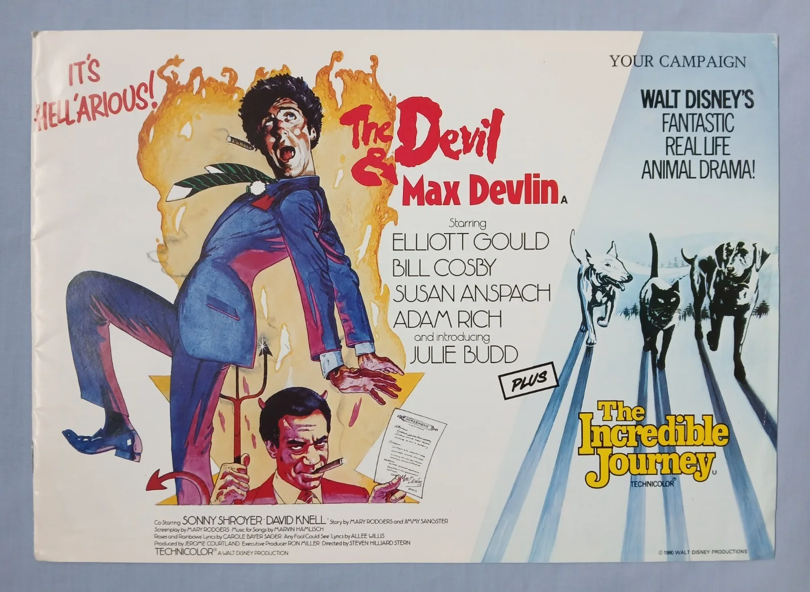 DEVIL & MAX DEVLIN / INCREDIBLE JOURNEY (1981) original UK Campaign Press Book, image 2