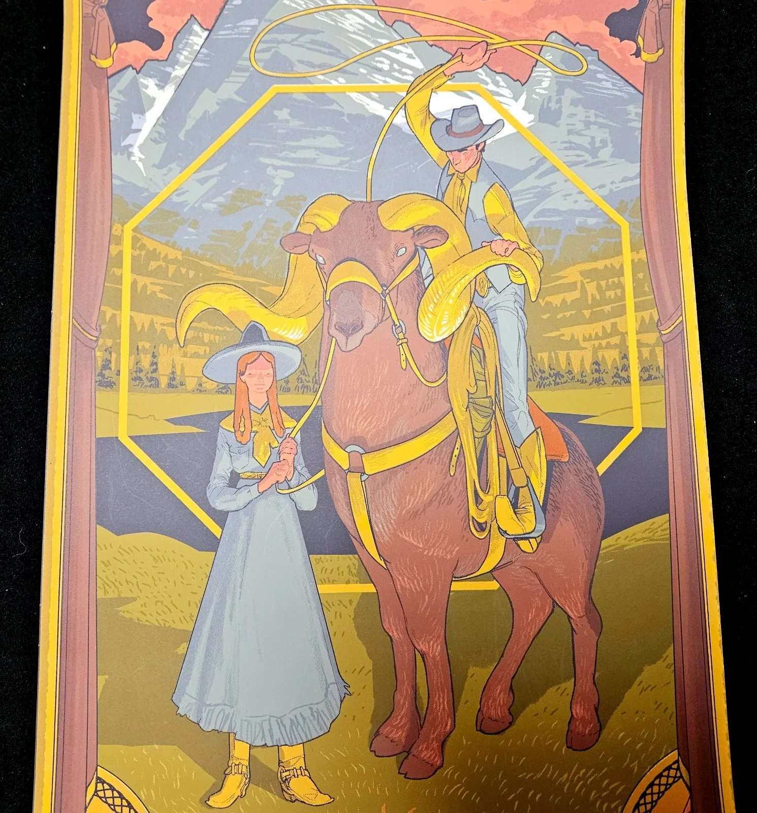 LE PHISH Dicks Sporting Goods Pk Silkscreen Concert Poster 2015 Colorado Cowboy, изображение 3