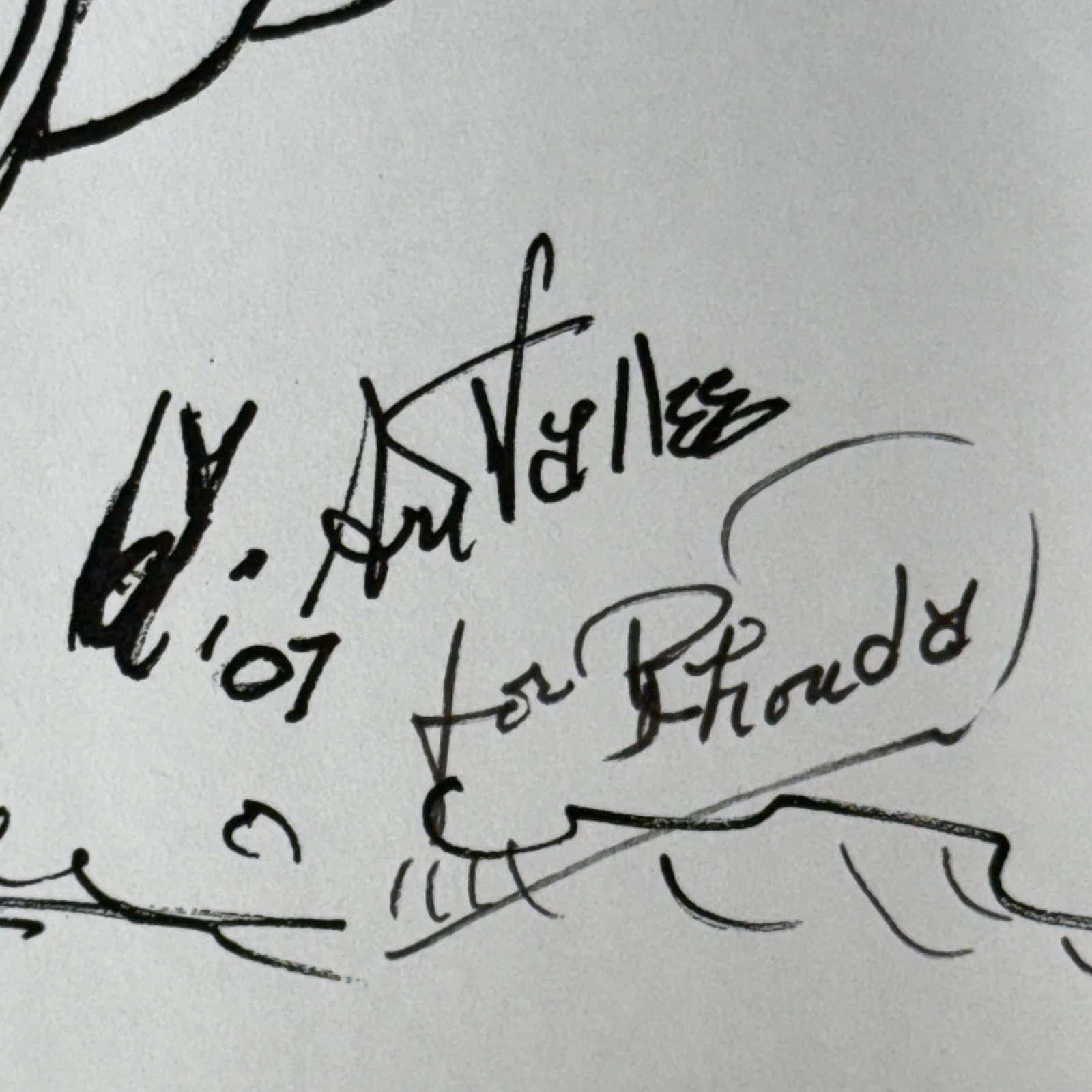 Arthur A. Vallee — DONALD DUCK drawn by Disney Animation Artist Arthur A. Vallee Personal Note VTG, изображение 2