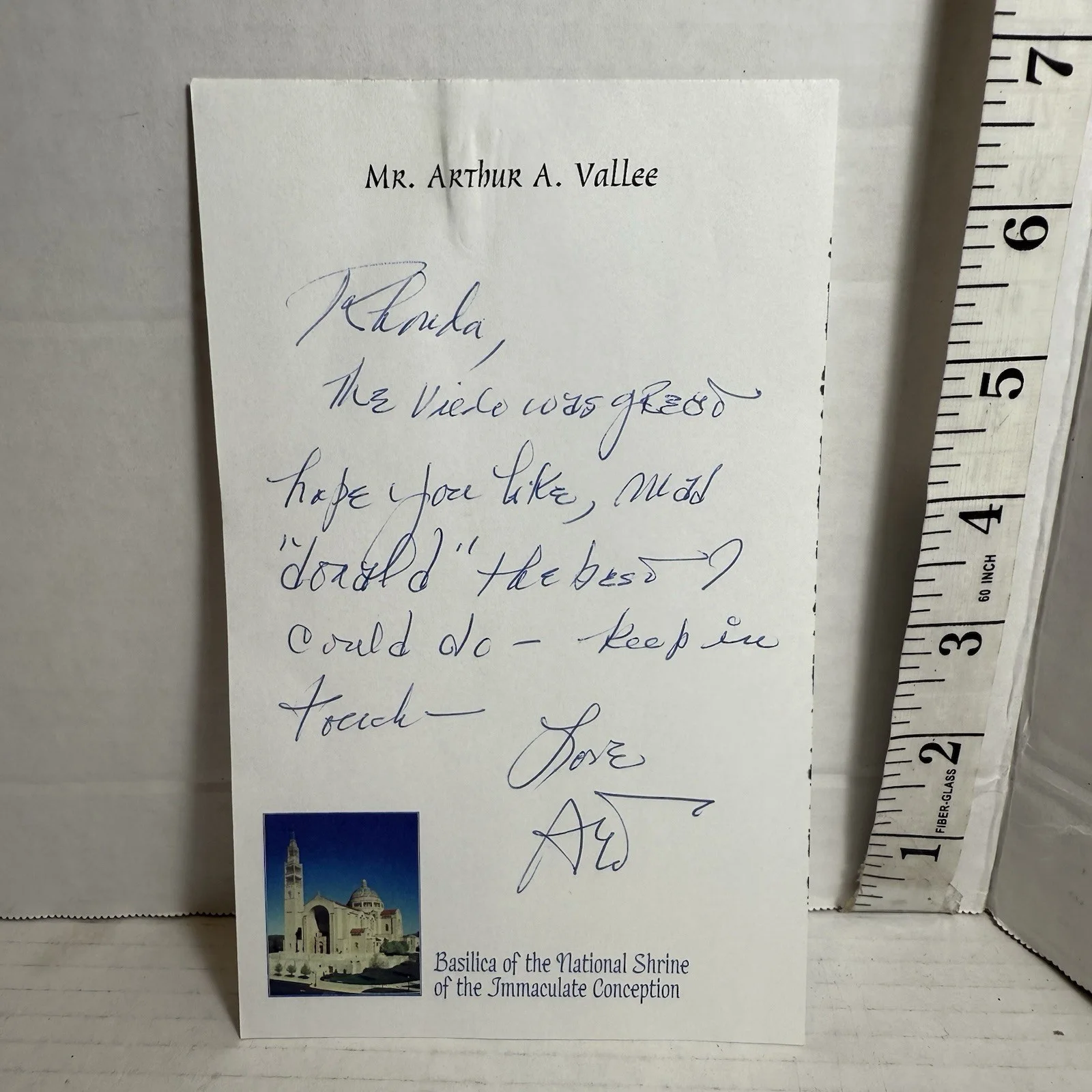 Arthur A. Vallee — DONALD DUCK drawn by Disney Animation Artist Arthur A. Vallee Personal Note VTG, изображение 3