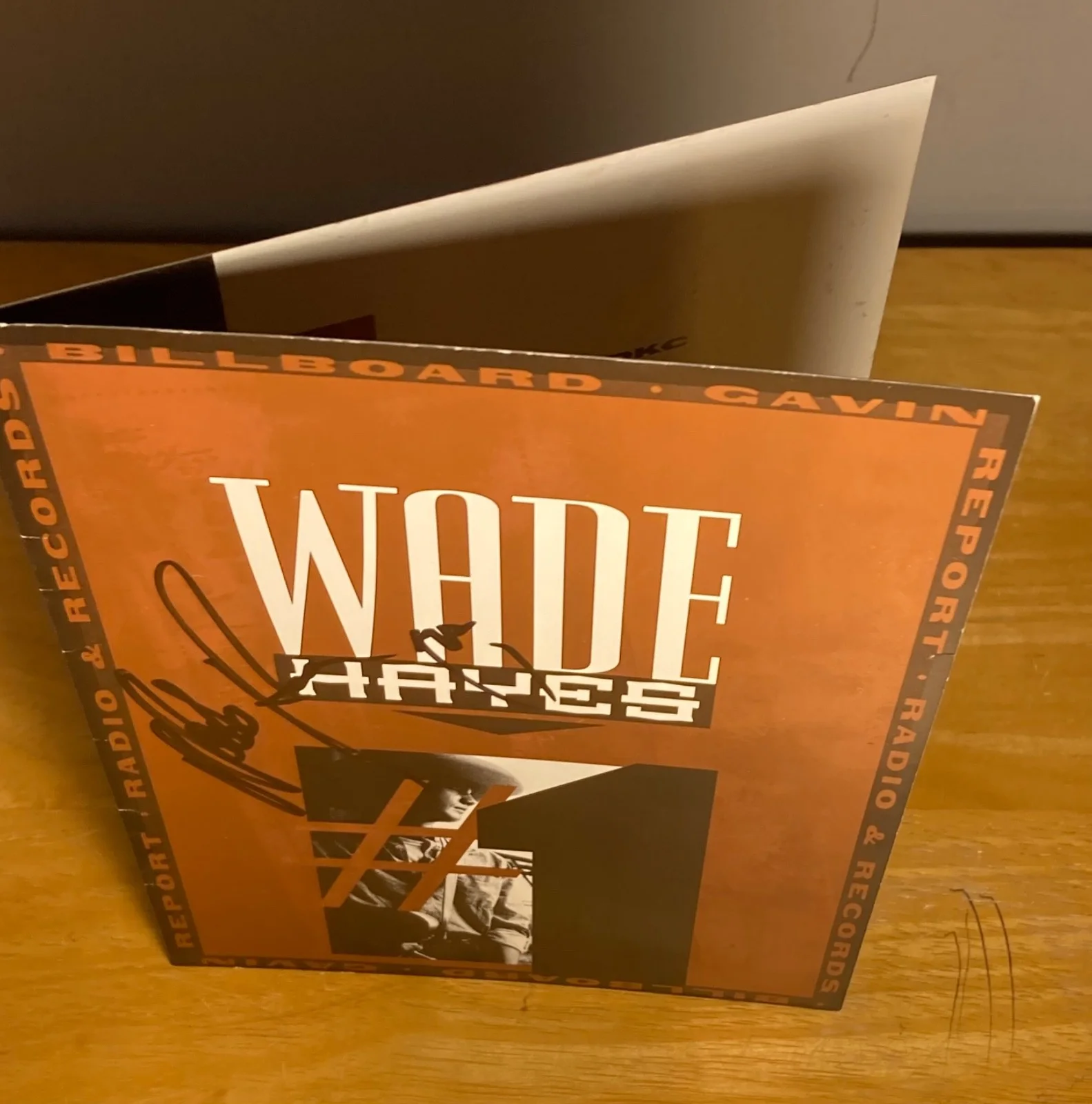 Hand SIGNED Wade Hayes ~5x7 Sony/Columbia RSVP Promo Card - Country Music, изображение 3