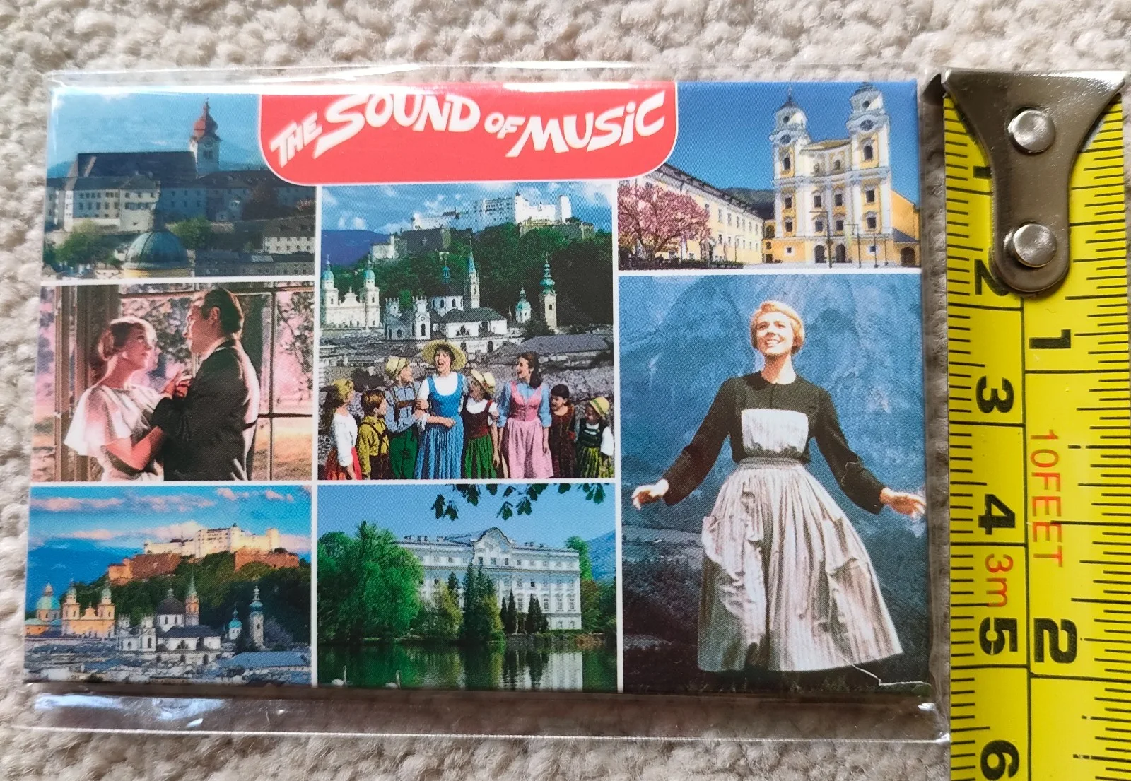 THE SOUND OF MUSIC Fridge Magnet & SALZBURG tote bag with paper gift bag - New, изображение 2
