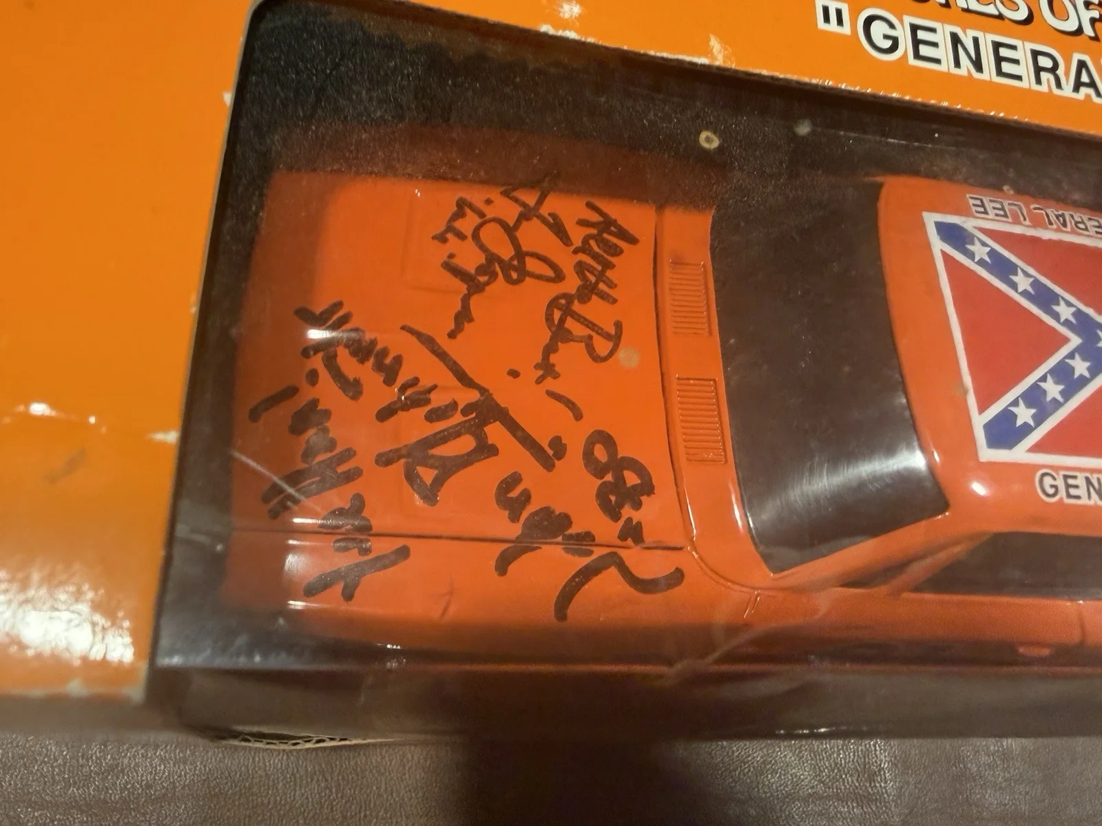 Tom Wopat, John Schneider, Catherine Bach — Dukes of Hazard "General Lee" Diecast Signed by Wopat, Schneider and Bach, image 3
