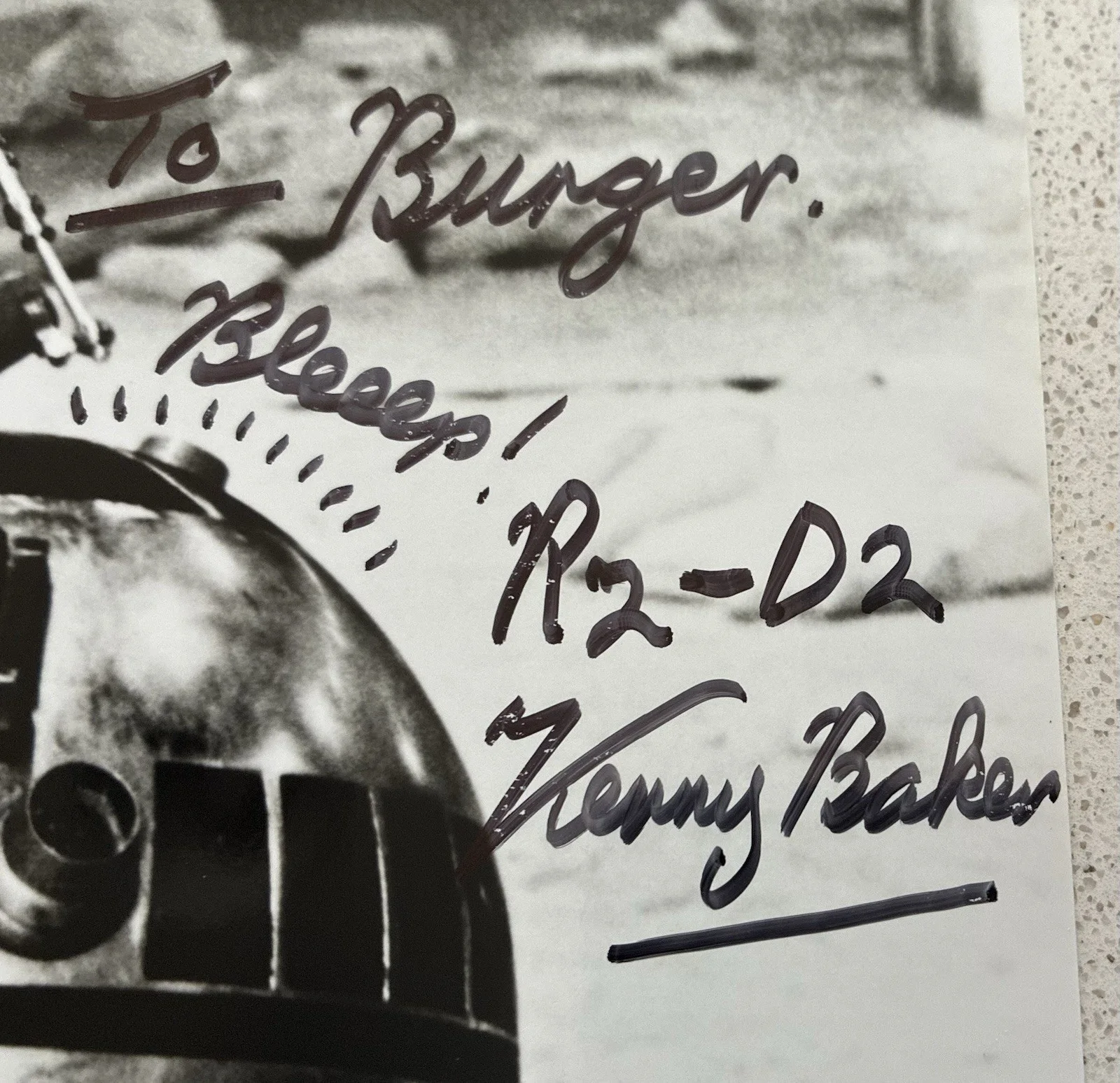 KENNY BAKER *SIGNED IN PERSON - R2-D2 - STAR WARS - LONDON 13th MARCH 2001, изображение 2