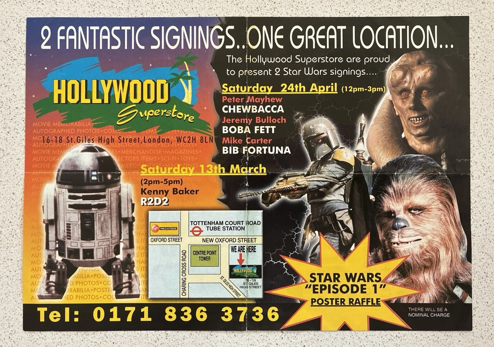 KENNY BAKER *SIGNED IN PERSON - R2-D2 - STAR WARS - LONDON 13th MARCH 2001, изображение 4