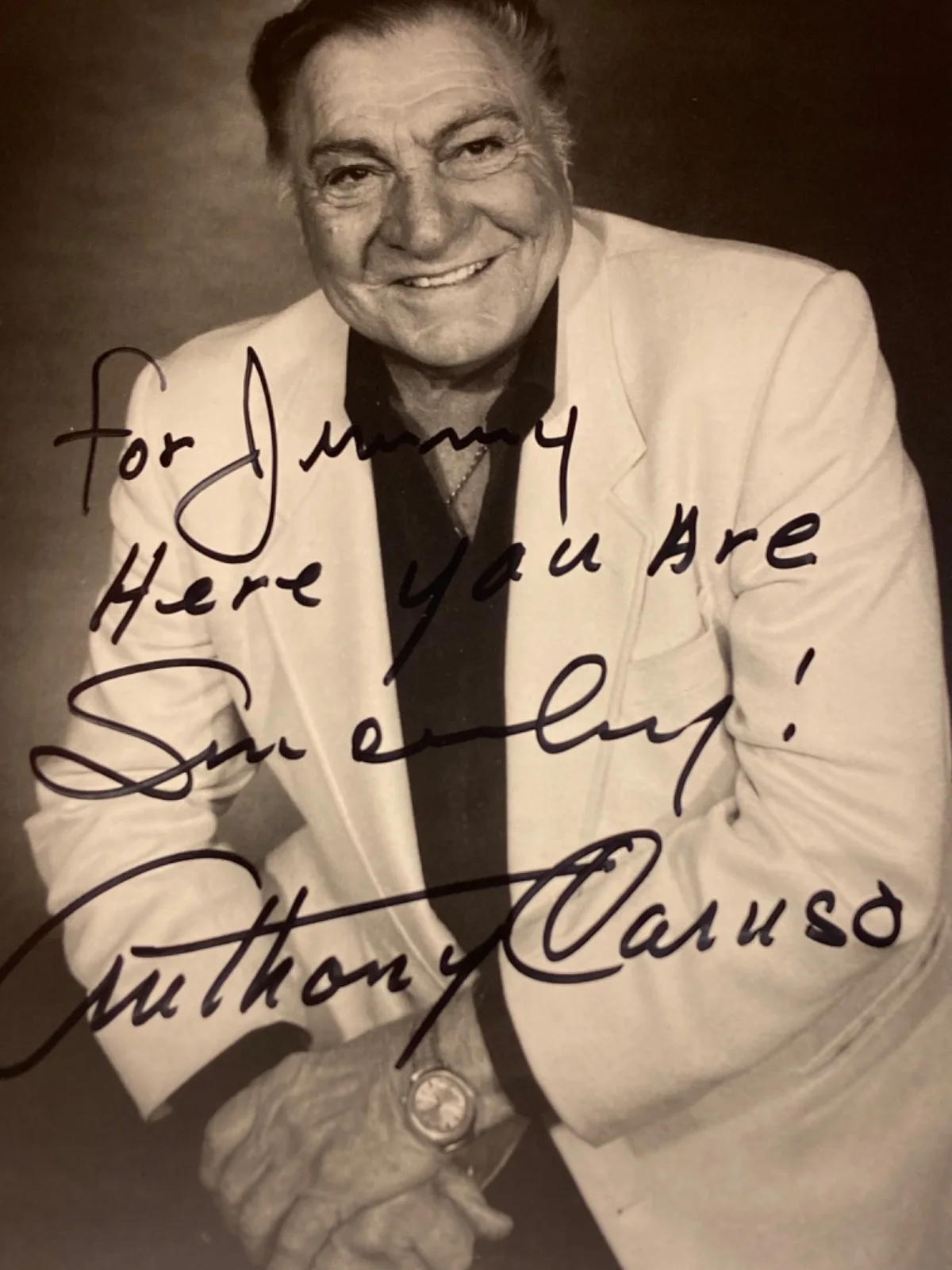Hand SIGNED Anthony Caruso 8x10 Photo - Asphalt Jungle, Tarzan, Zorro, etc, изображение 3