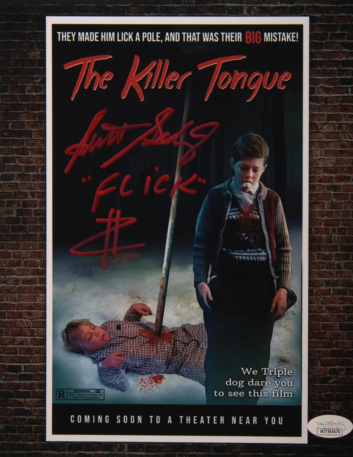 Scott Schwartz — Scott Schwartz Signed 8x10 The Killer Tongue JSA COA Private Signing, изображение 2