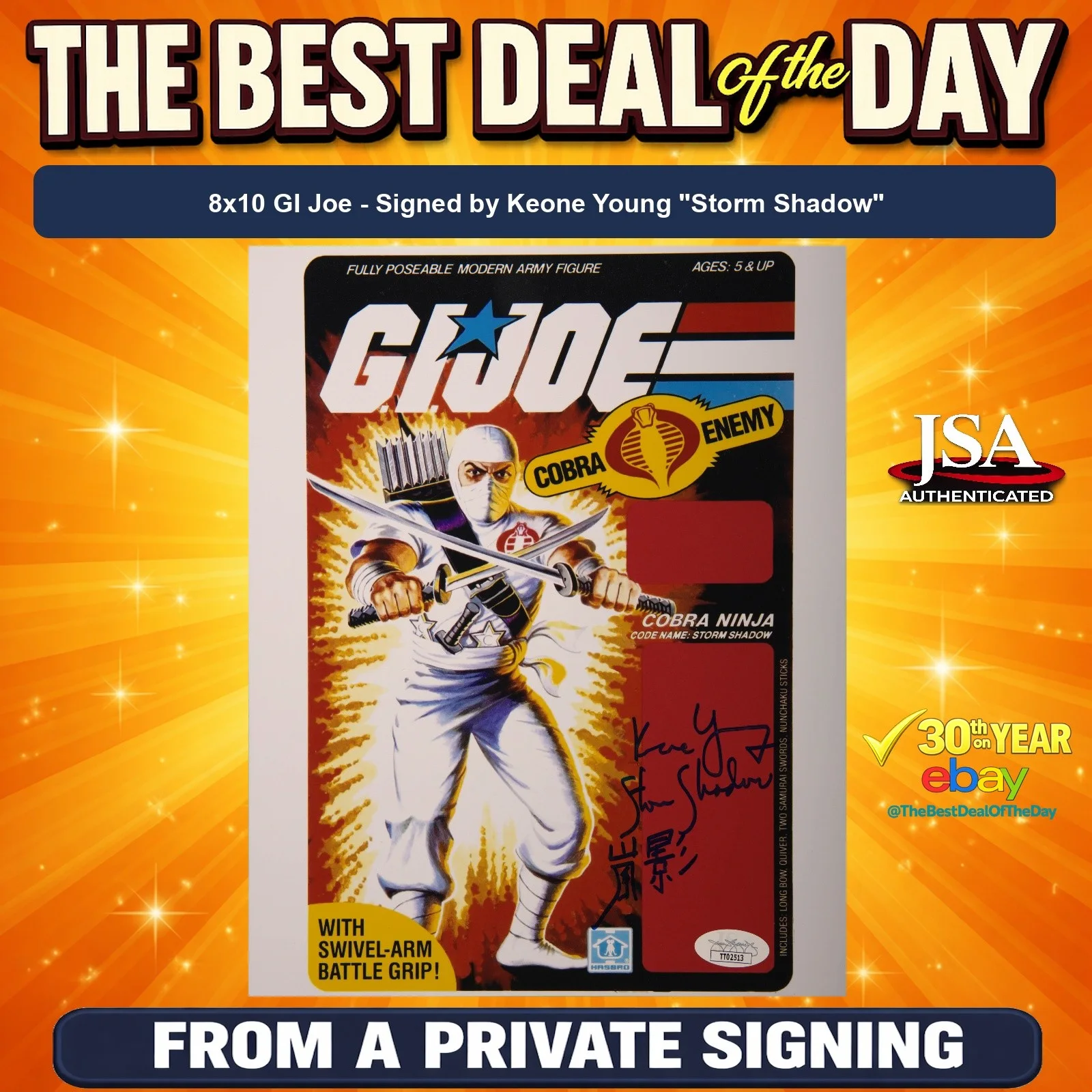 Keone Young — Keone Young Signed 8x10 Photo GI Joe JSA COA from Private Signing