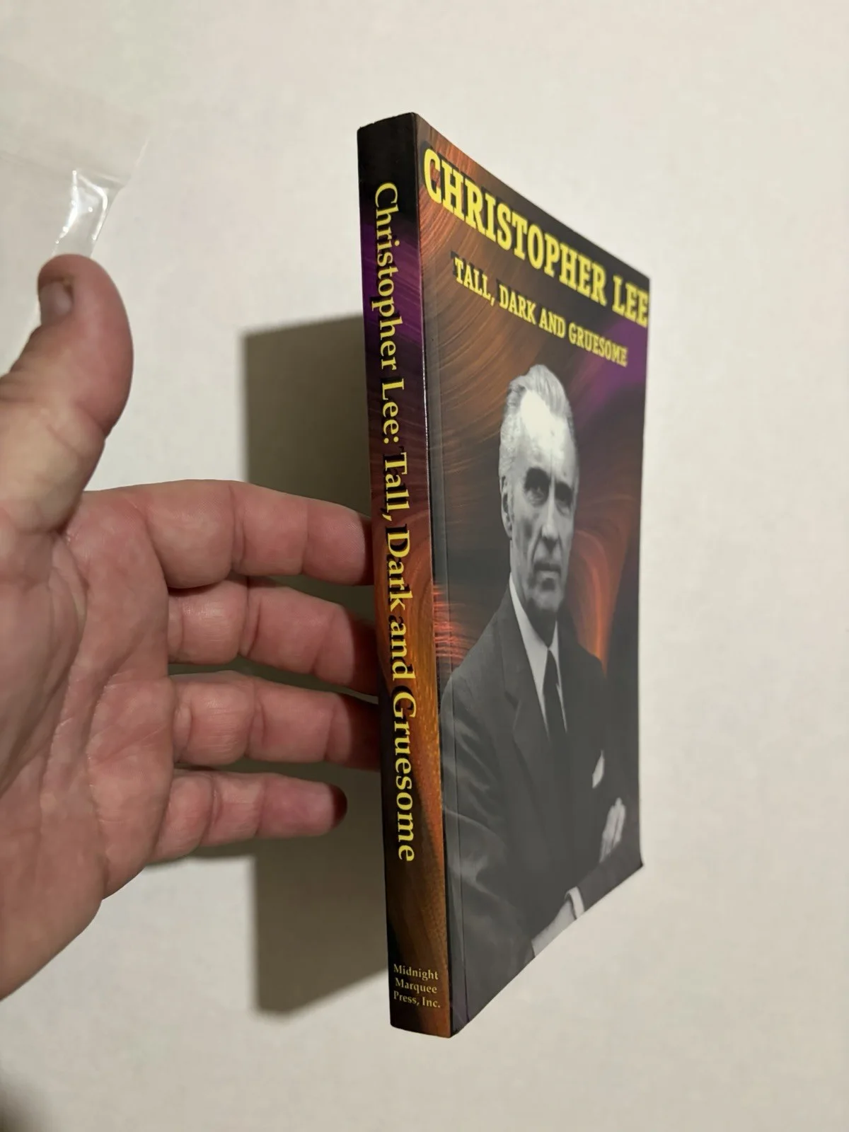CHRISTOPHER LEE Signed Book Dracula Star Wars Tall Dark And Gruesome Paperback, image 2