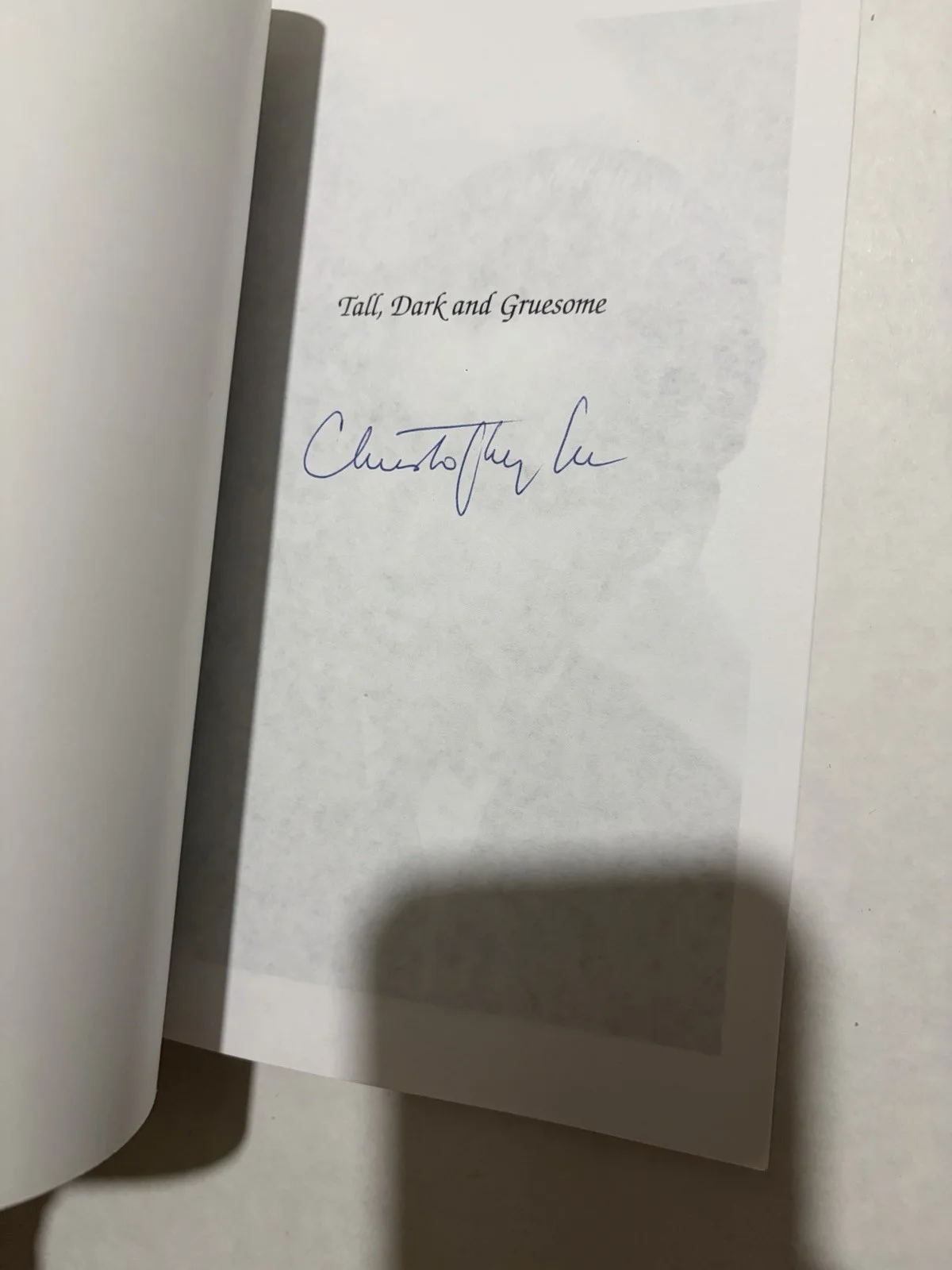 CHRISTOPHER LEE Signed Book Dracula Star Wars Tall Dark And Gruesome Paperback, image 4