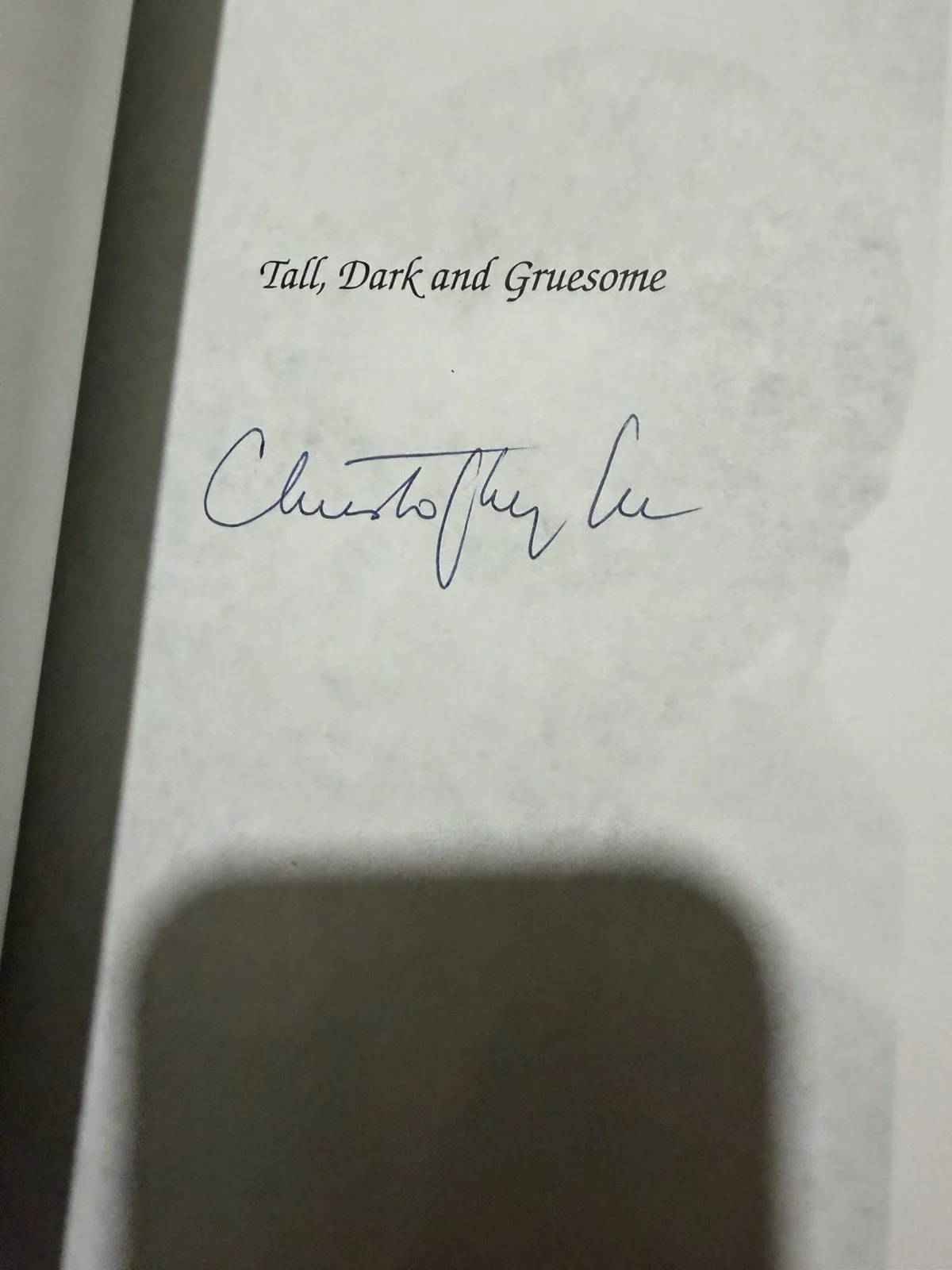 CHRISTOPHER LEE Signed Book Dracula Star Wars Tall Dark And Gruesome Paperback, image 5