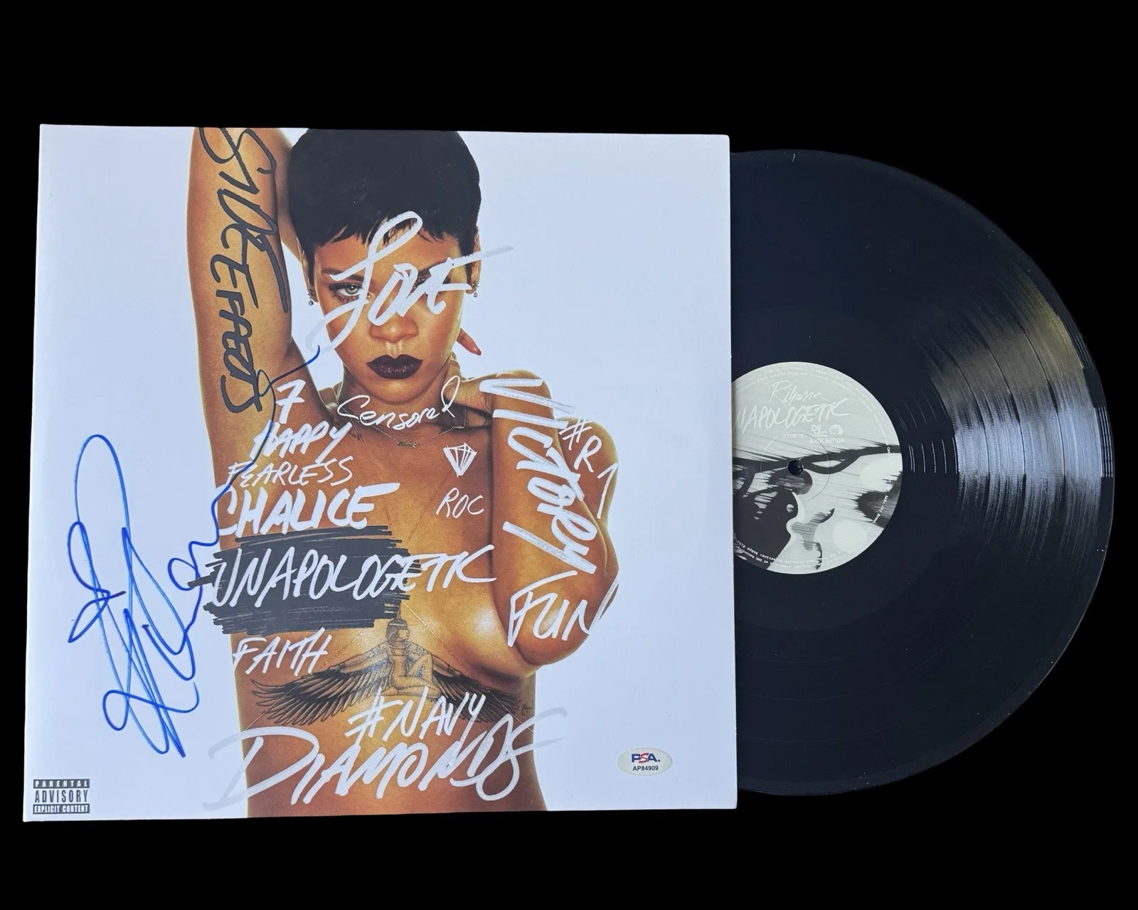 Rihanna Signed Autographed Unapologetic Vinyl Record LP PSA/DNA Authenticated, image 2