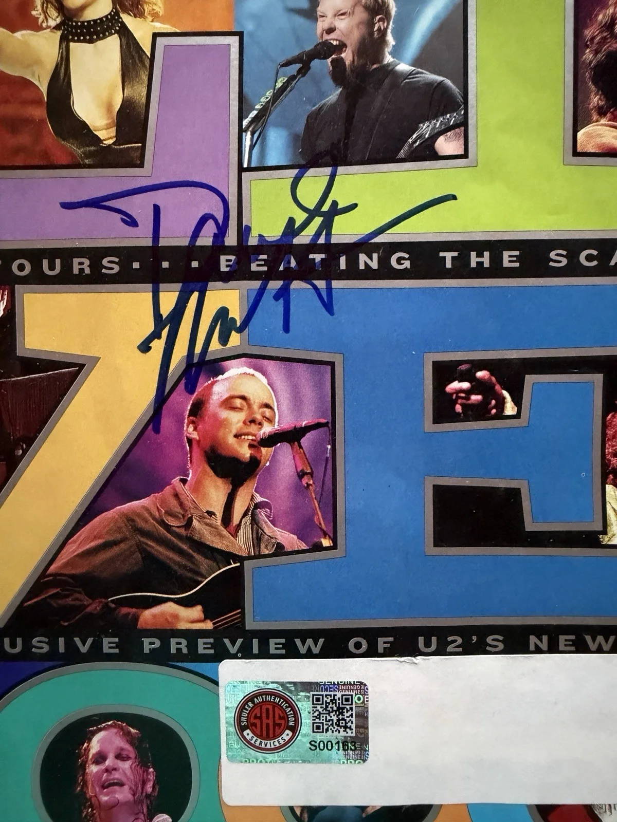 Dave Matthews Signed Rolling Stone Magazine 08/17/2000 Summer Music SAS COA, image 3