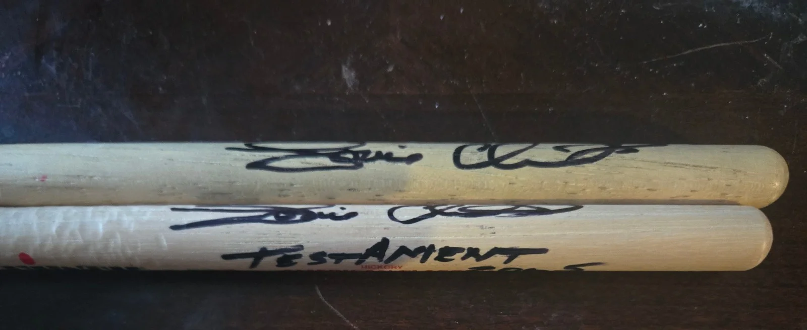 Louie Clemente**singed Testament Drumstick**Concert vendor bought, image 3