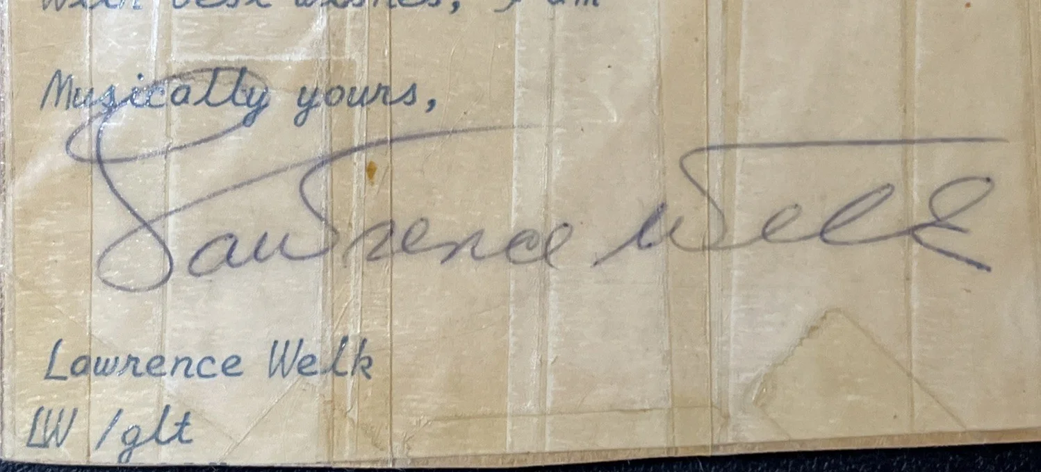 Lawrence Welk Signed 1964 Letter JSA COA Champagne Music TV Band Leader, изображение 3