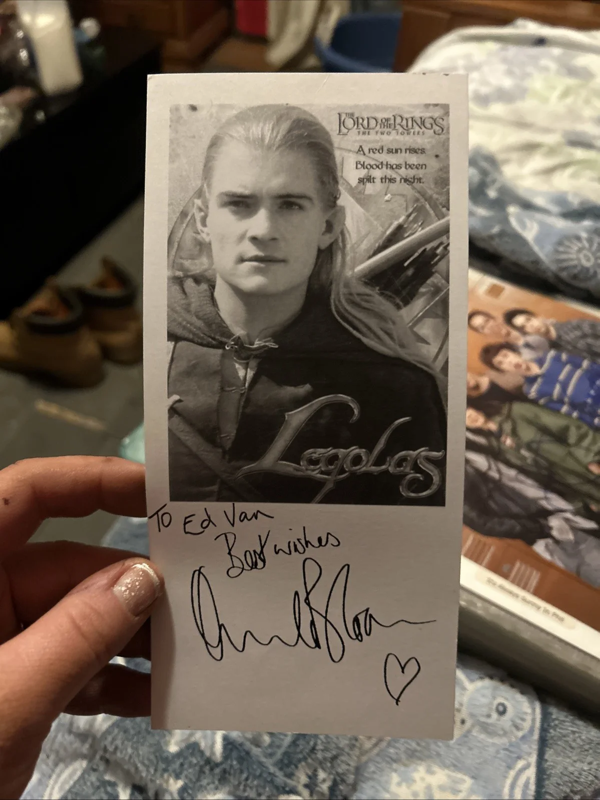 Orlando Bloom — Orlando Bloom Autographed 4 X 7 Black And White Photo Lord Of The Rings, изображение 3