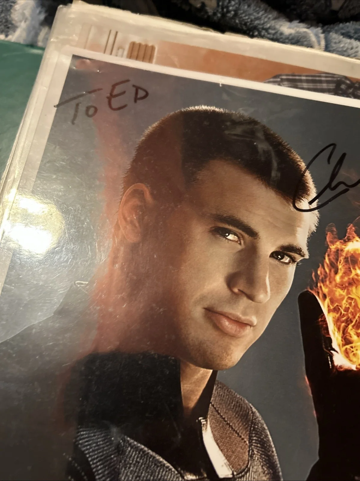 Chris Evans — Chris Evans As Johnny Storm Autographed Photo 8 X 10 Authentic, image 5