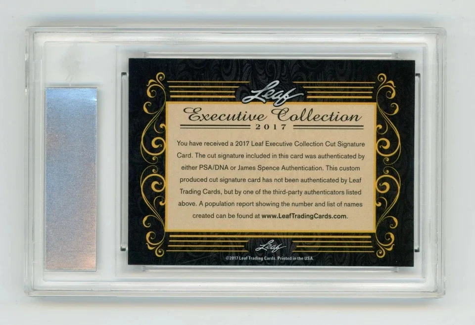 2017 Leaf Executive Louis Armstrong Cut Signed Auto 1/1 PSA/DNA JSA, image 5