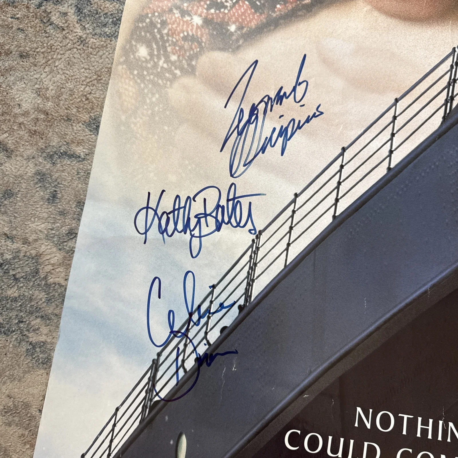 TITANIC (1996) Poster SIGNED BY CAST! RARE! Original! James Cameron Leo DiCaprio, изображение 3
