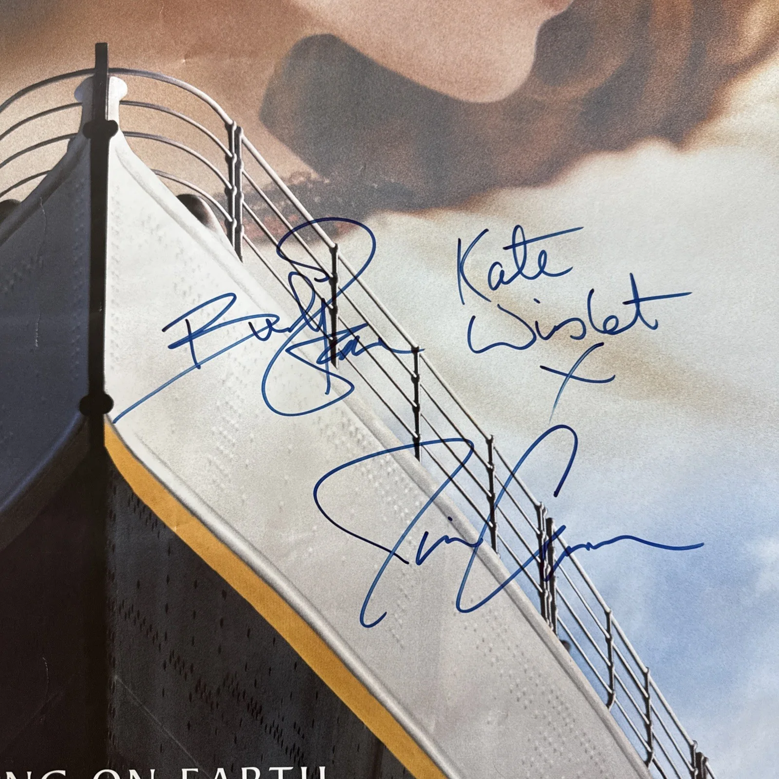 TITANIC (1996) Poster SIGNED BY CAST! RARE! Original! James Cameron Leo DiCaprio, изображение 4