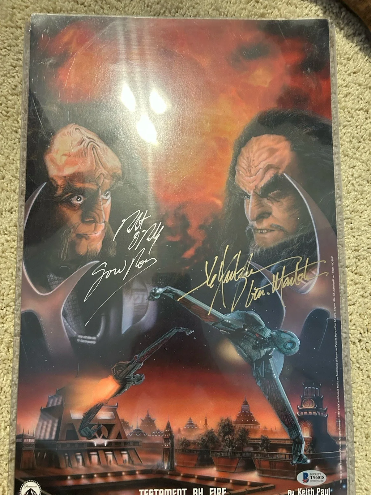 Robert O'Reilly, J.G. Hertzler — Robert O'Reilly & J.G. Hertzler Signed Photograph JSA Certified Star Trek AUTOS!