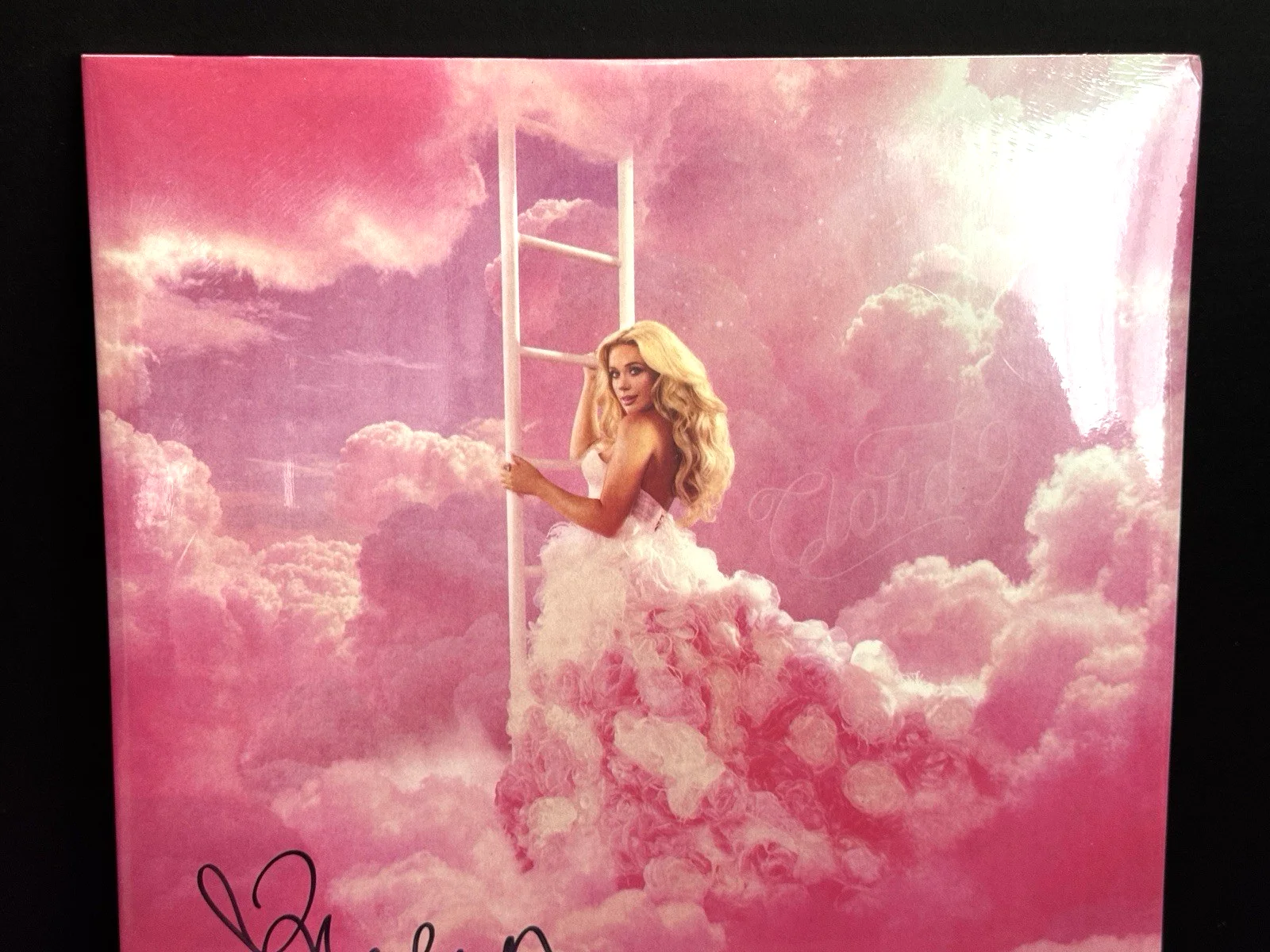 Megan Moroney Cloud 9 Vinyl record pink Autographed Country Music, image 3