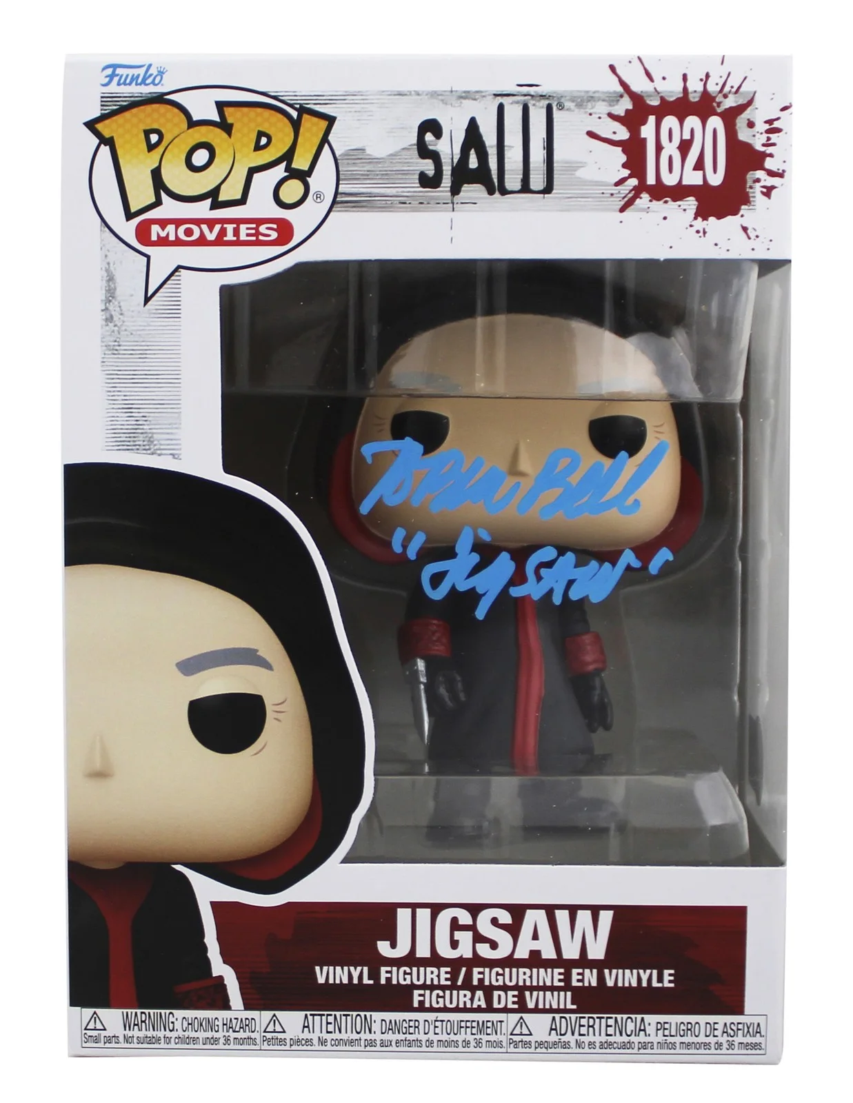Tobin Bell — Tobin Bell Saw "Jigsaw" Authentic Signed Jigsaw #1820 Funko Pop Vinyl Figure BAS