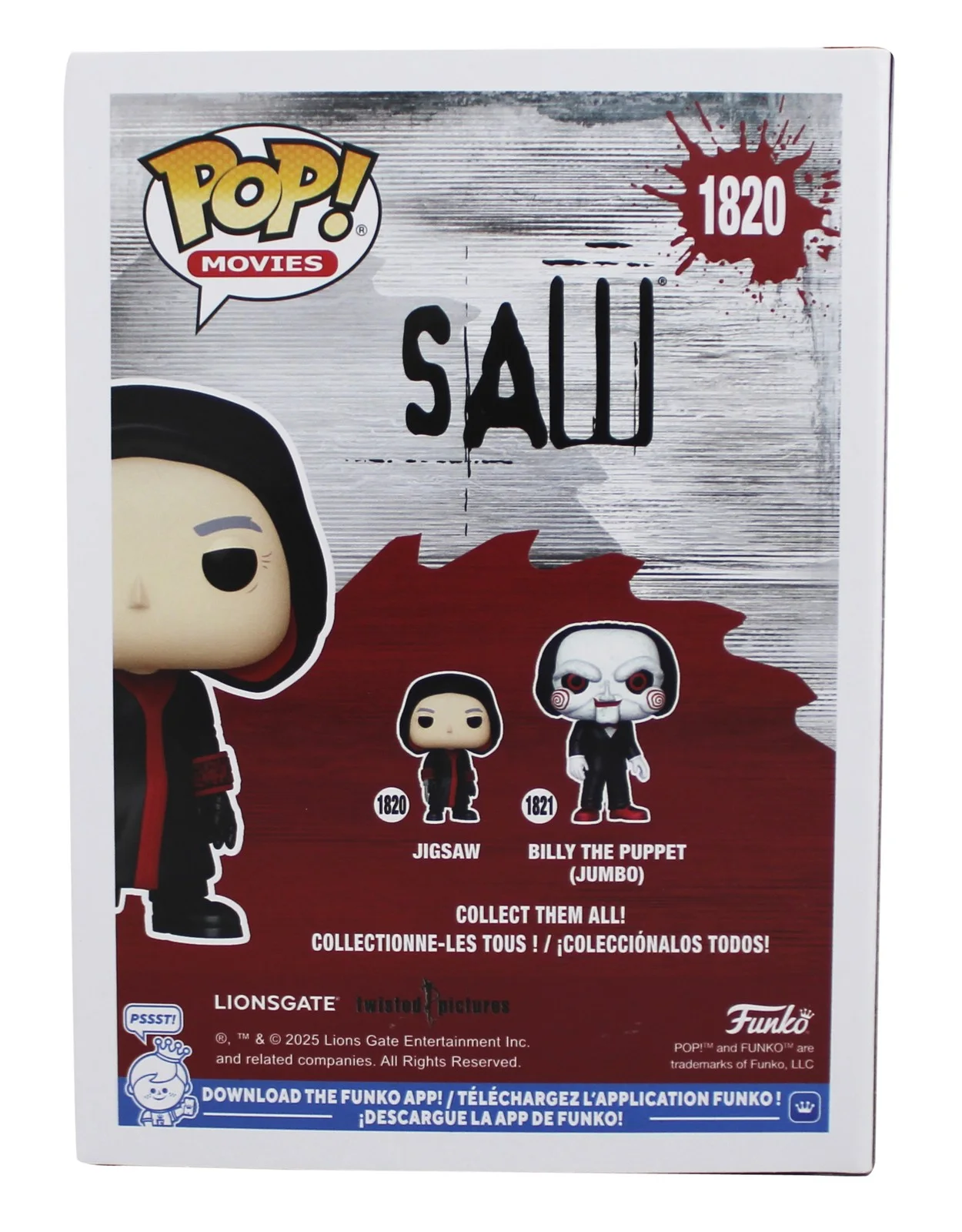 Tobin Bell — Tobin Bell Saw "Jigsaw" Authentic Signed Jigsaw #1820 Funko Pop Vinyl Figure BAS, изображение 4