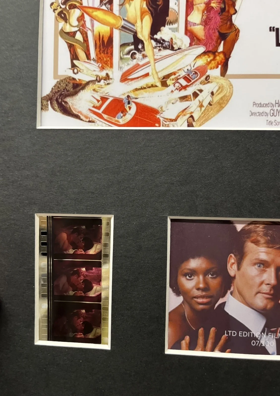 007 JAMES BOND. LIVE AND LET DIE. 35mm Film Cell Mounted Display, image 4