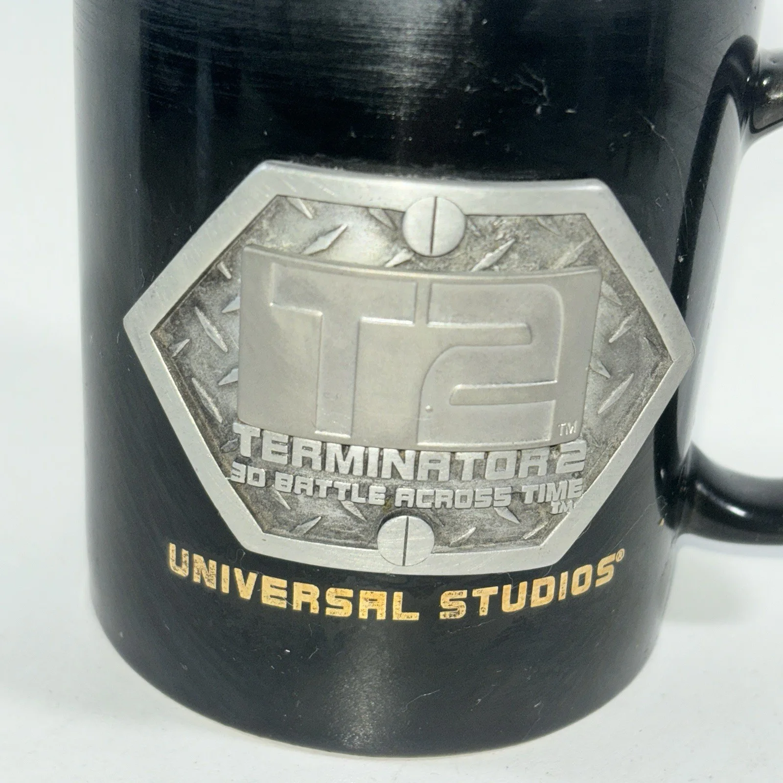 UNIVERSAL STUDIOS TERMINATOR 2 T2 3D Metal COFFEE MUG I’LL BE BACK Battle Movie, изображение 2